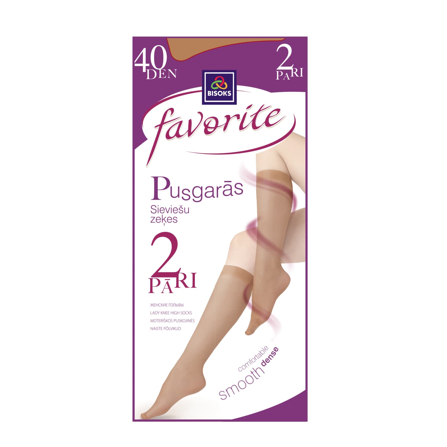 S pusg.zeķes Favorite 40d 25271 d.beige