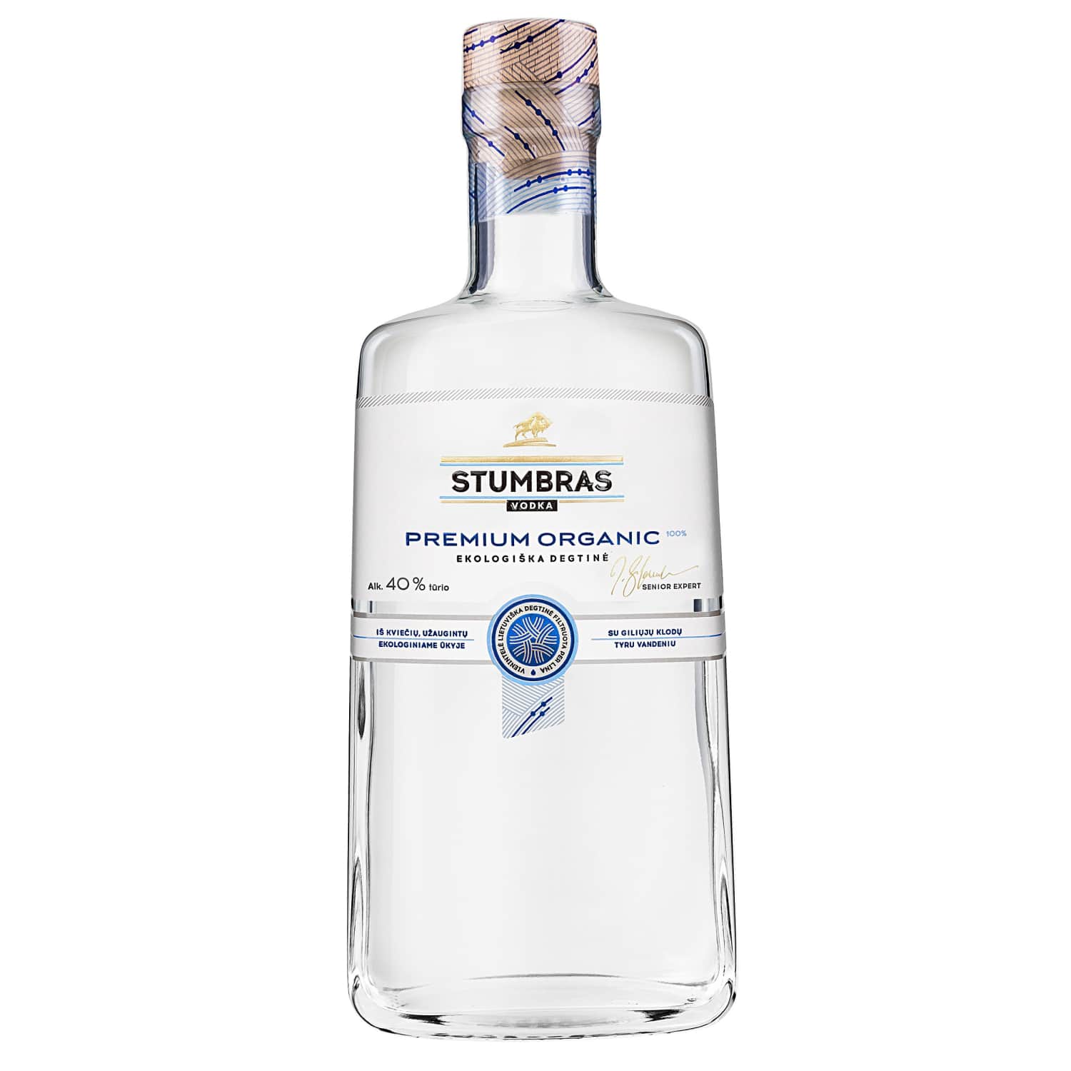 Ekol. degtinė STUMBRAS PREM.ORGANIC, 40%,0,7l