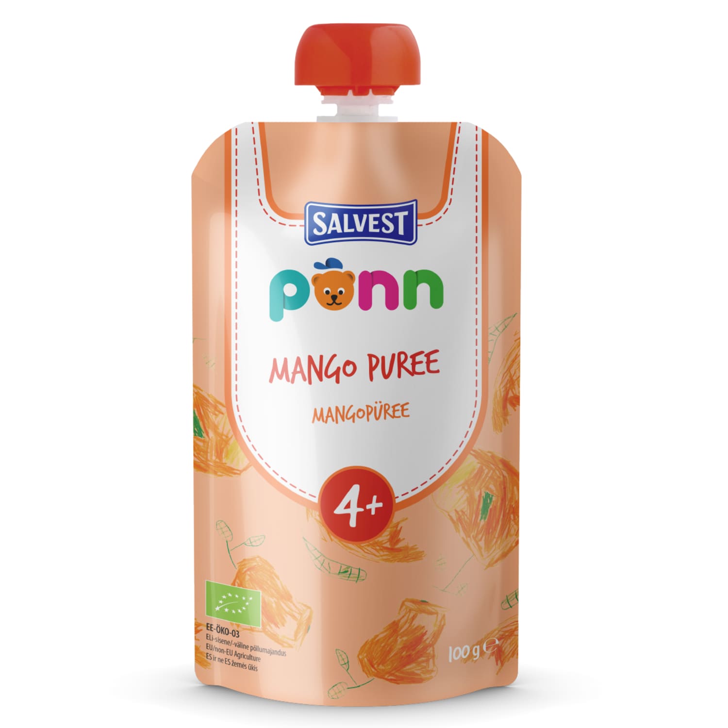 Ekolog. mangų tyrelė PONN, nuo 4 mėn, 100 g