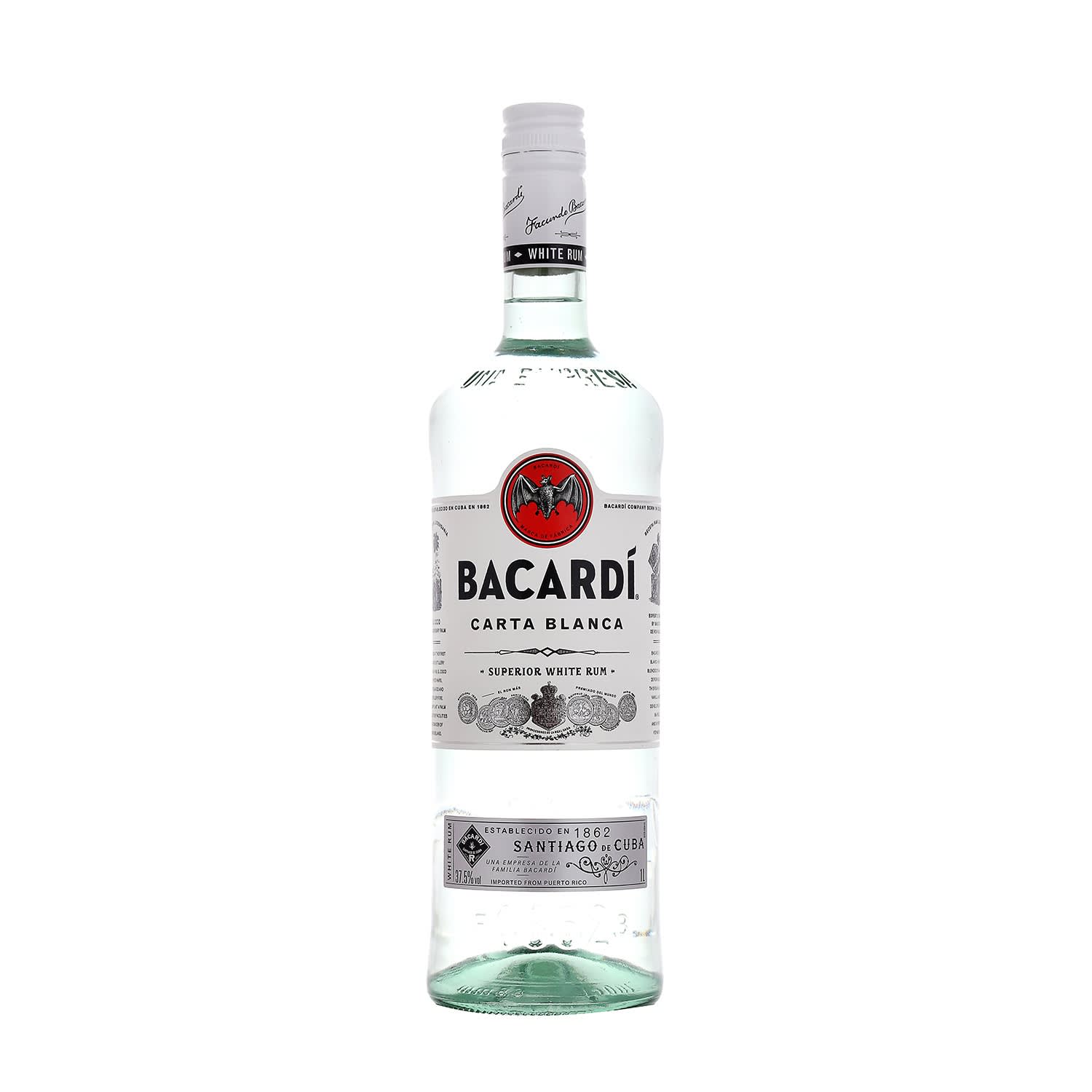 Rumm Bacardi Carta Blanca 37,5% 1,0L