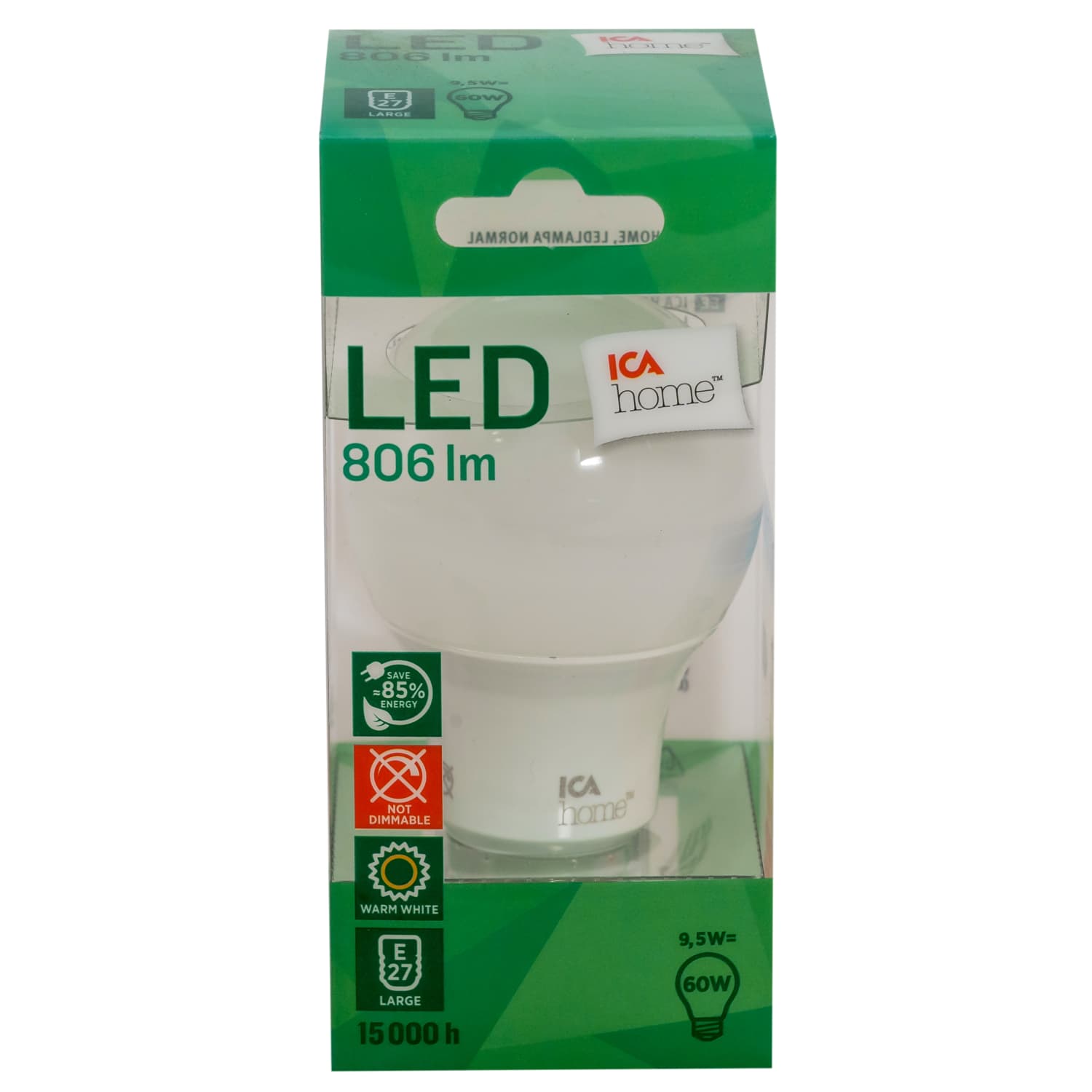 LED Lamp ICA A60 8,6W E27 806Lm