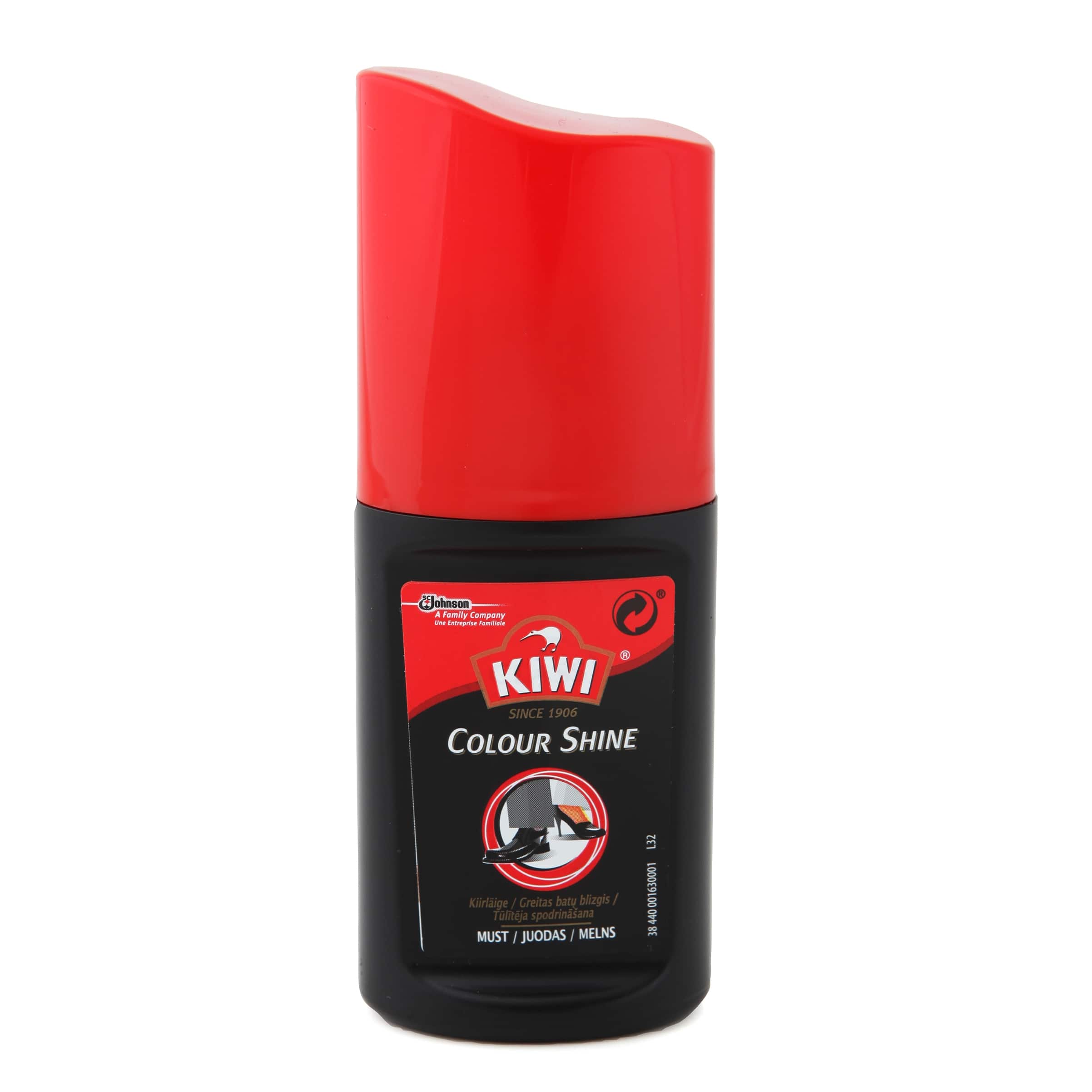 Juodas batų tepalas su aplikator. KIWI, 75ml