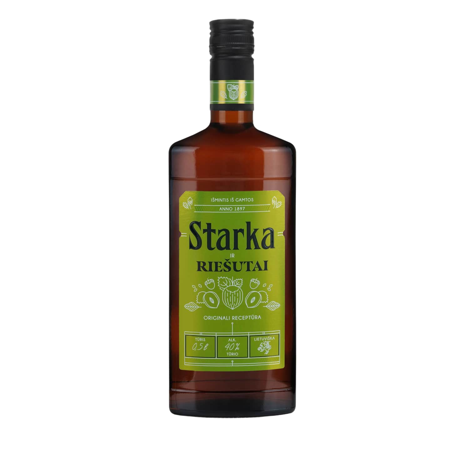 Spir.gėr.VILNIAUS STARKA IR RIE., 40 %, 0,5 l
