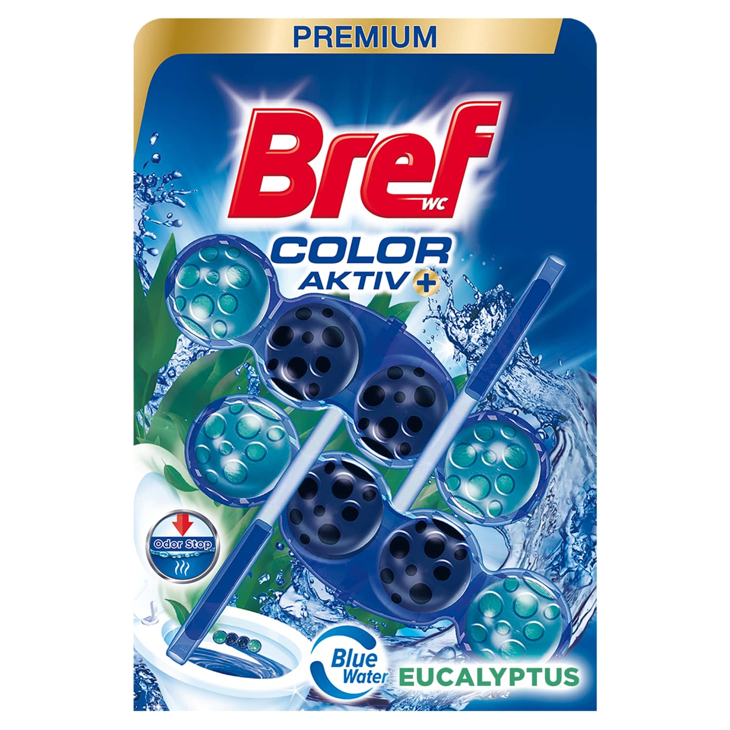 Tualet.bloks Bref Blue Aktiv Eucaliptus 2x50g