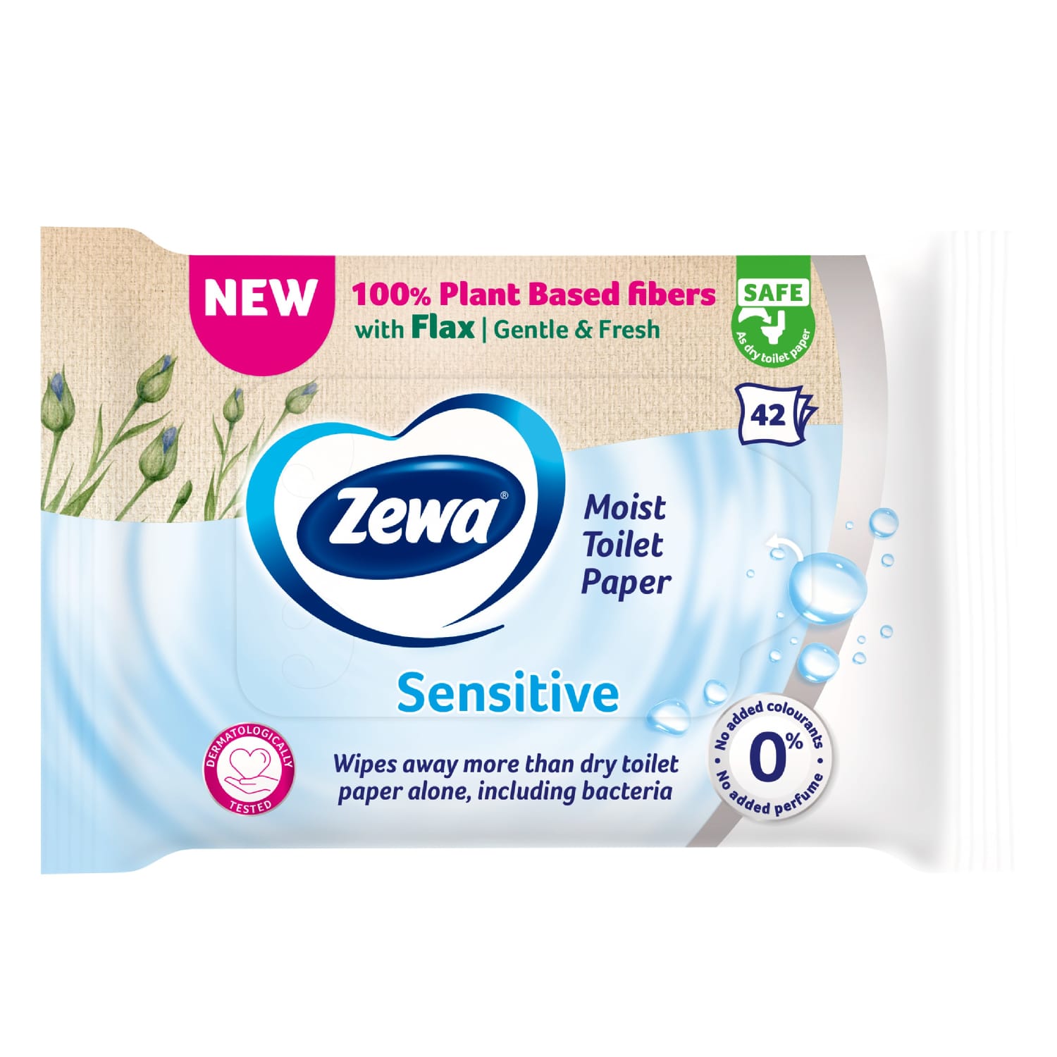 Niiske tualettpaber Zewa pure 42tk