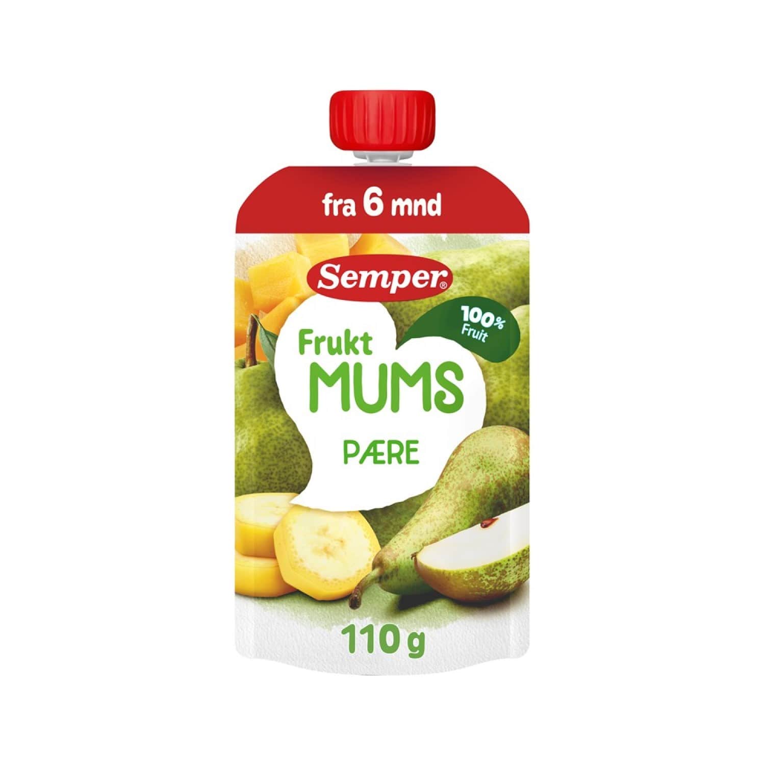 Püree Semper pirn-banaan-mango 6k 110g