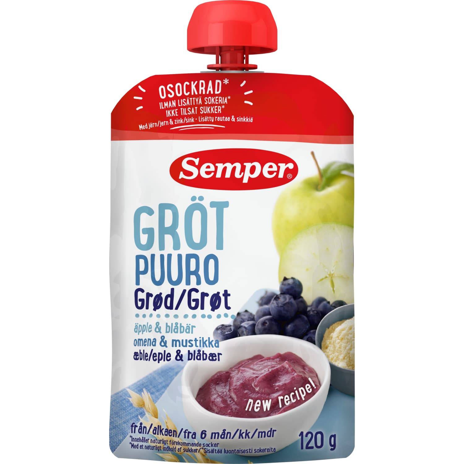 K.helbepud. Semper must. ja õun. al. 6k 120g