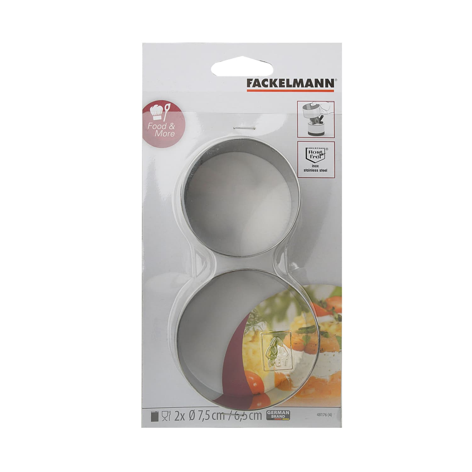 2 desertų / užkandžių žiedai FACKELMANN