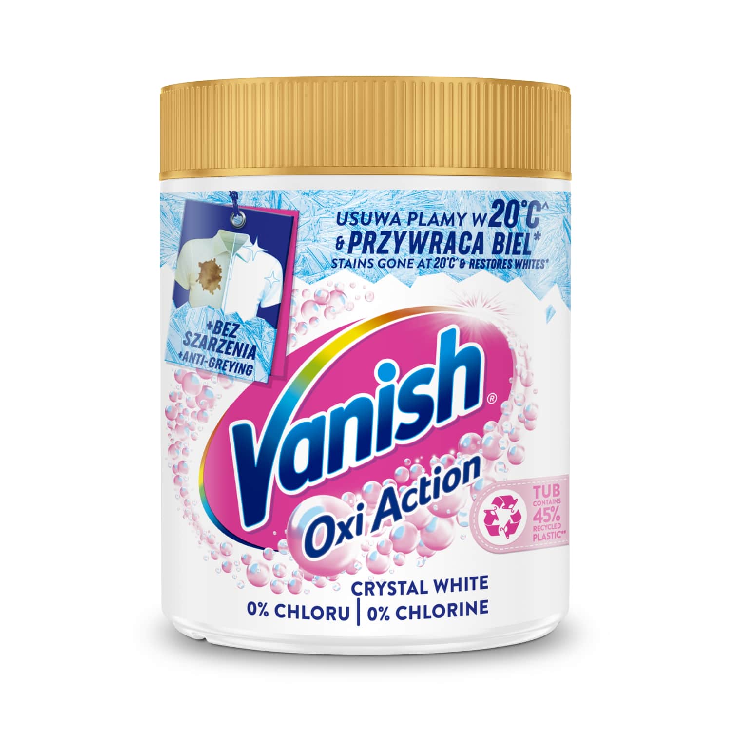 Traipu tīr.līdz. Vanish Oxi Action White 470g