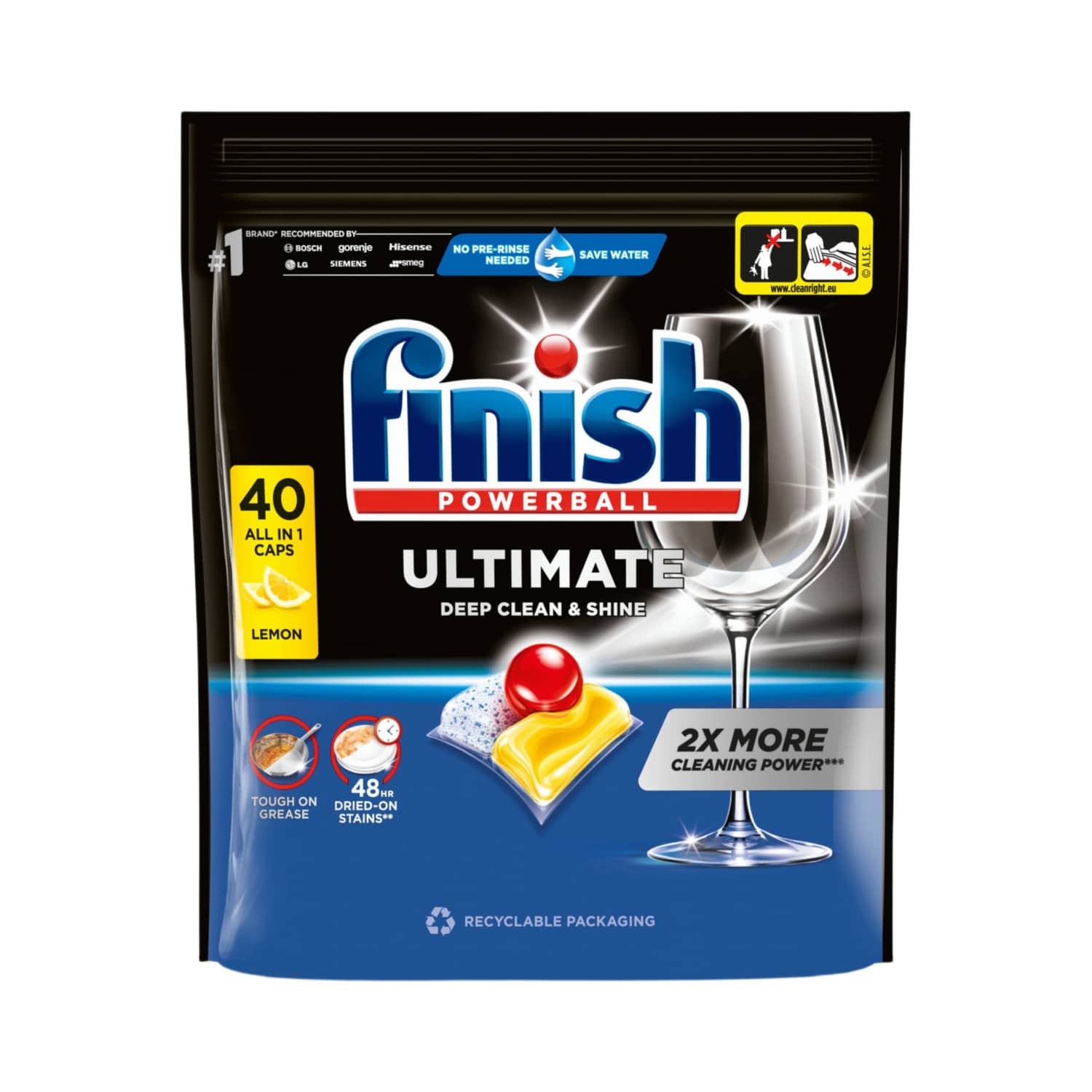 Indapl. indų pl. kaps.FINISH ULTIMATE, 40 vnt