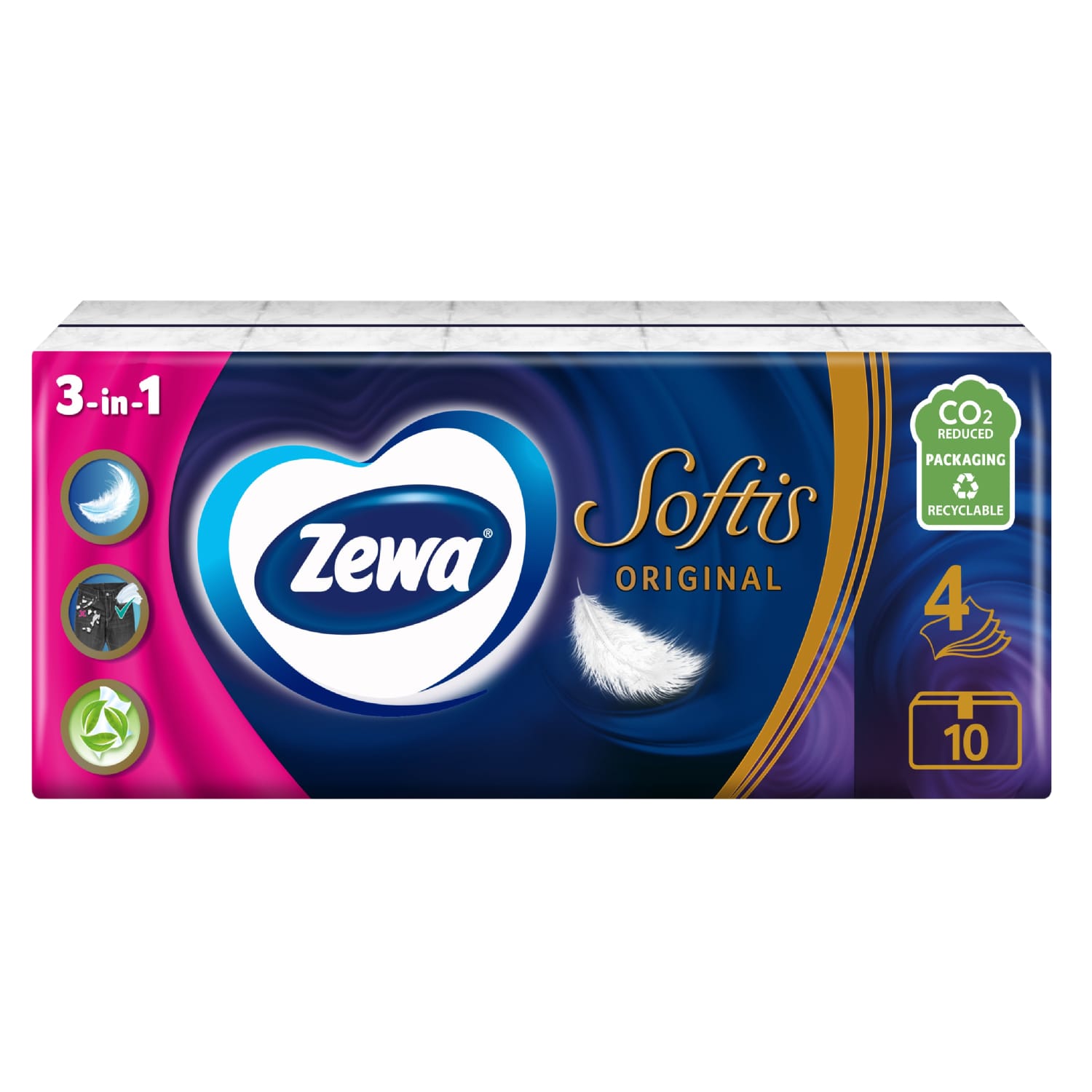 Taskurätikud Zewa Softis, 4kihti 10x9tk