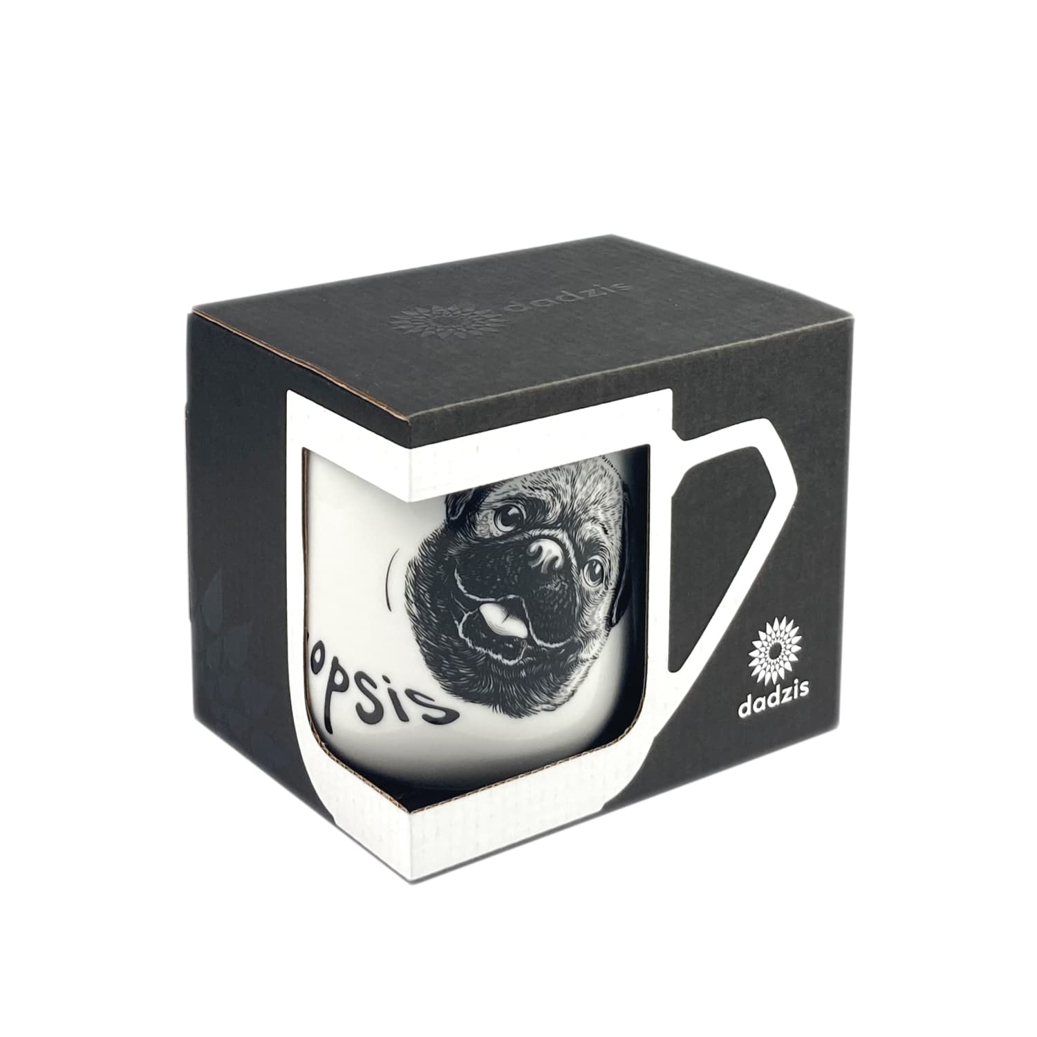 Krūze, ģeometrija, porcelāna,440ml kastē