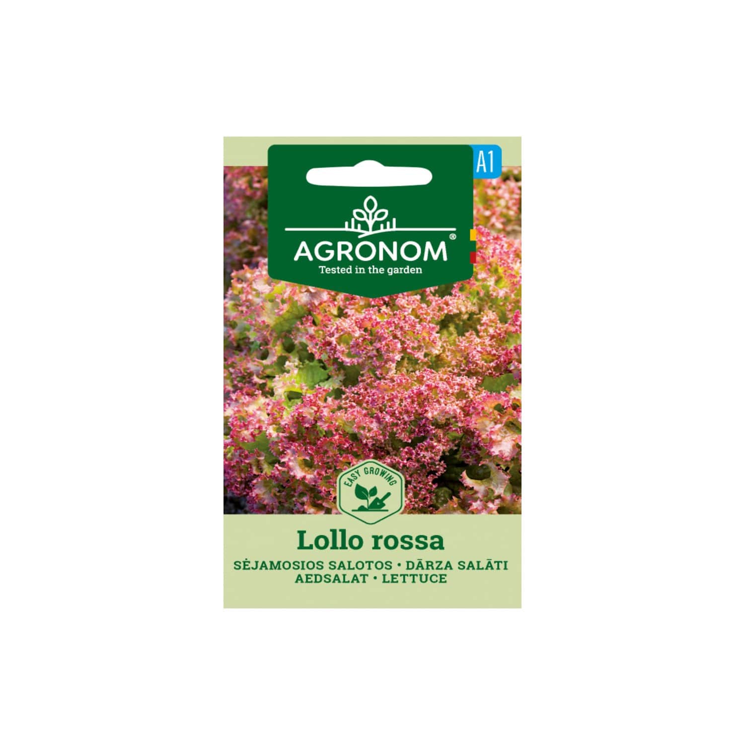 Sēklas AGRONOM Dārza salāti Lollo Rossa