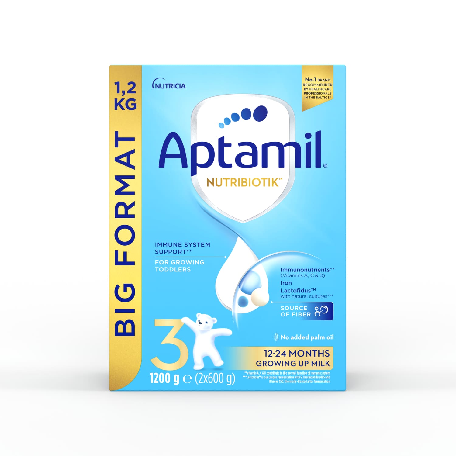Pieno mišinys APTAMIL NUTRIBIOTIK 3, 1,2 kg
