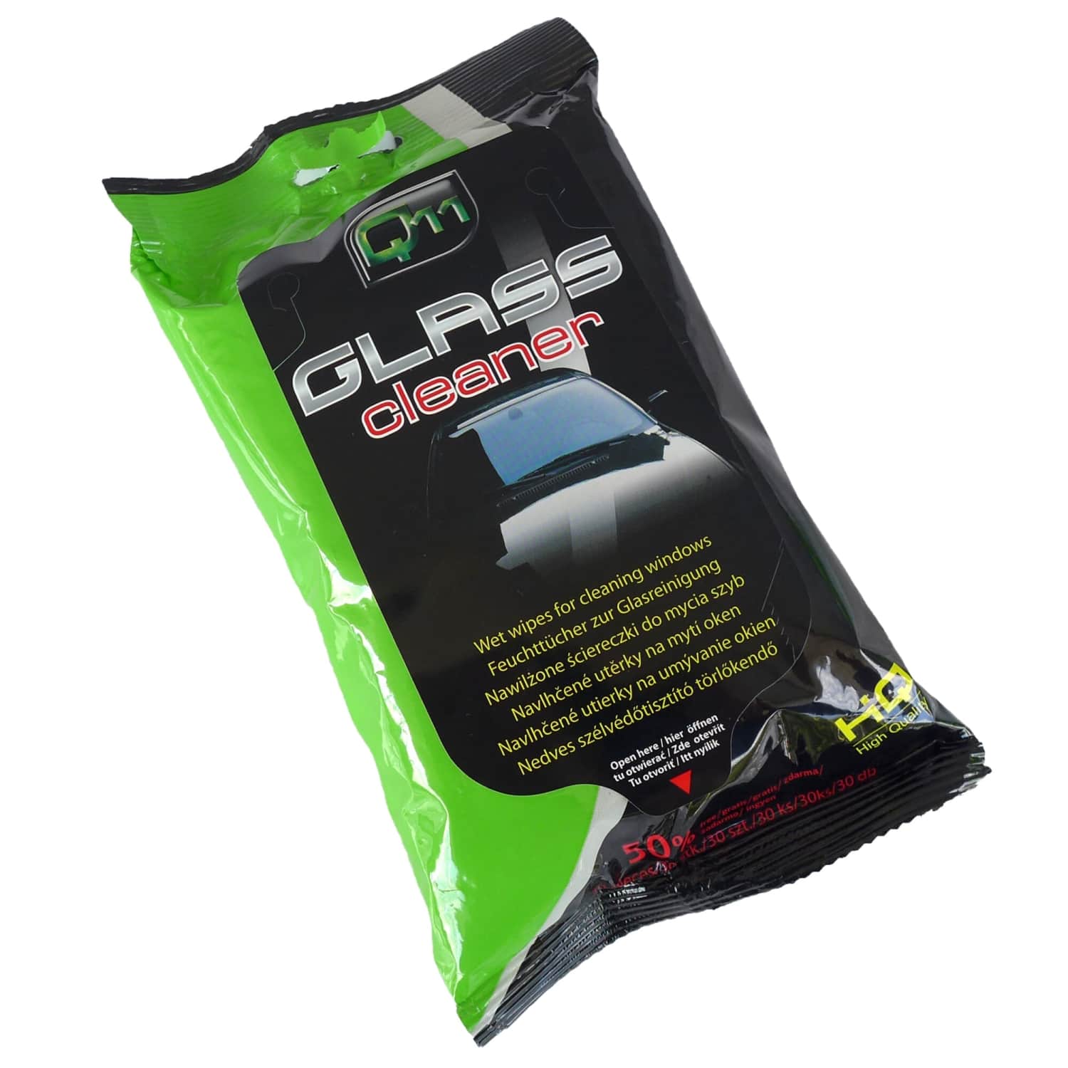 Mitrās salvetes stiklu tīrīšanai