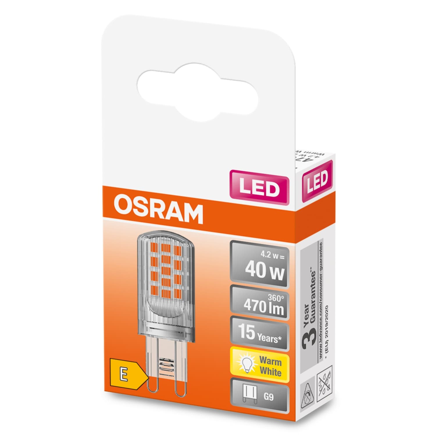 LED lamp Osram pin40 3,8w/827 g9