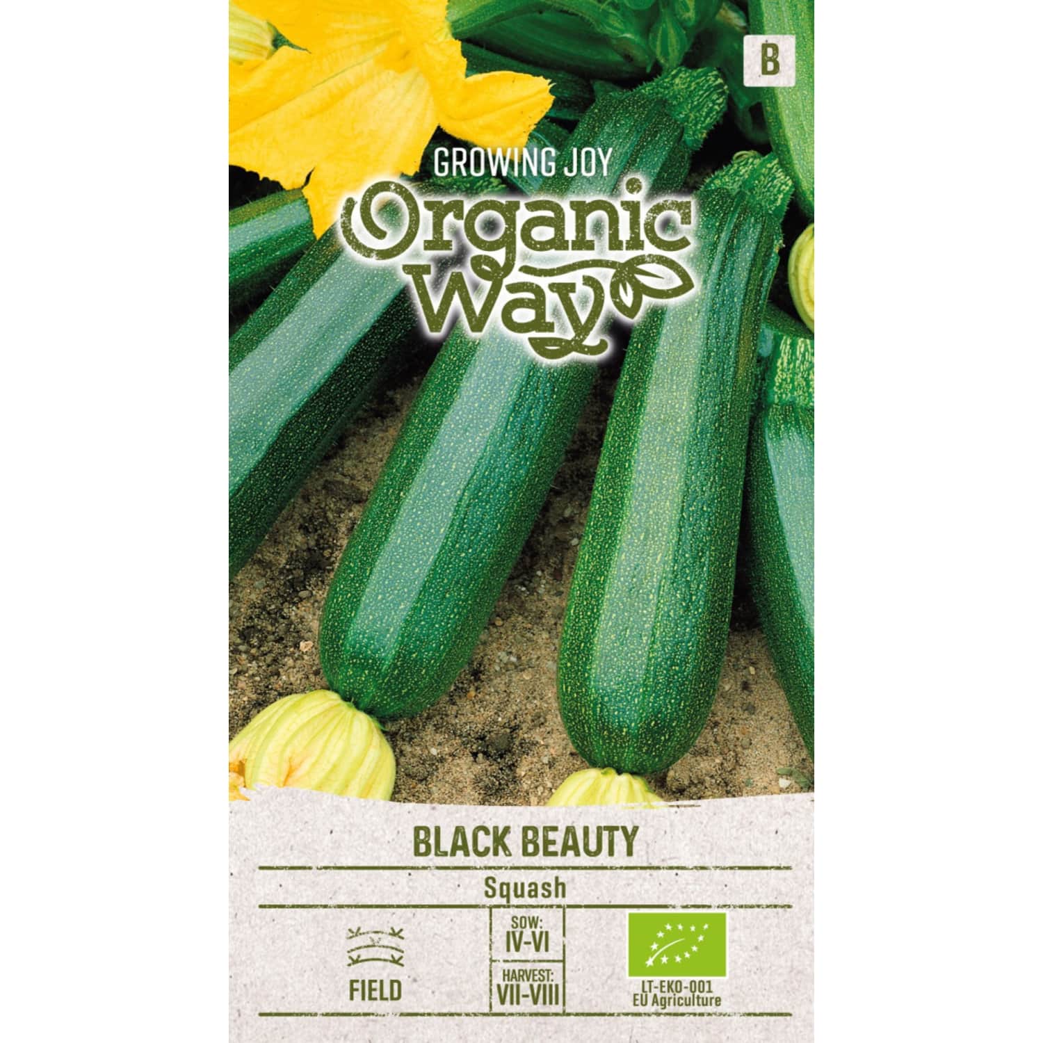 Sēklas ORGANIC WAY Cukini Black Beauty