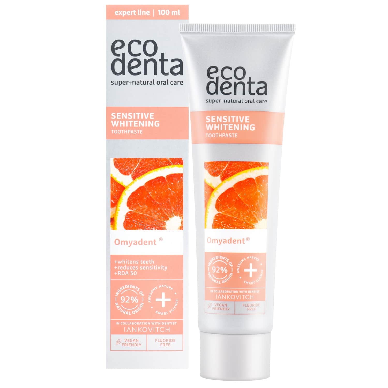 Dantų pasta ECODENTA SENS.WHITEN.,100ml