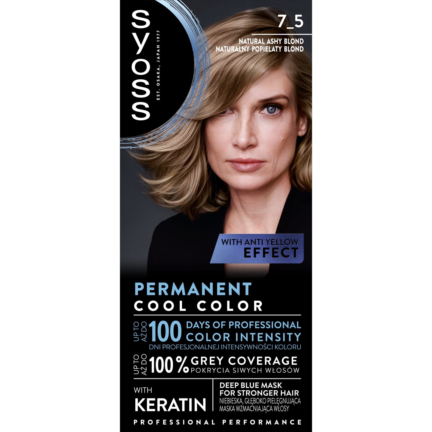 Matu krāsa Syoss Color 7-5 dab. pelnu blonds