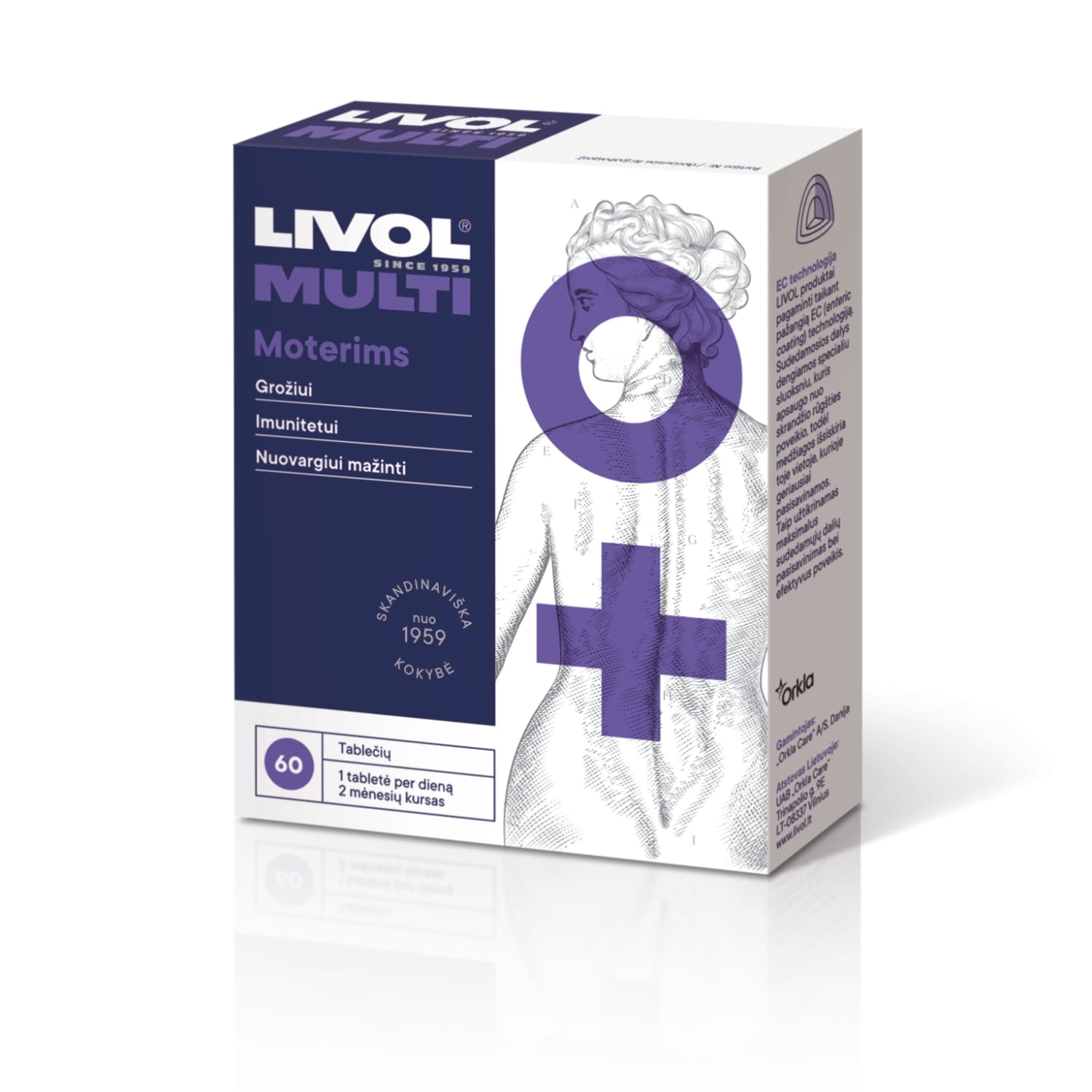 Uztura bagātin. Livol MultiI, sievietēm N60