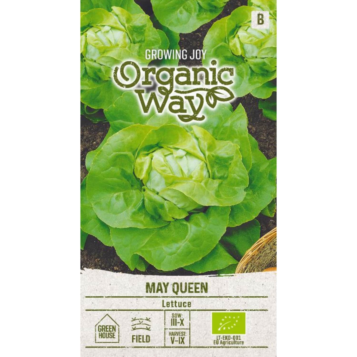 Sēklas ORGANIC WAY Salāti dārza