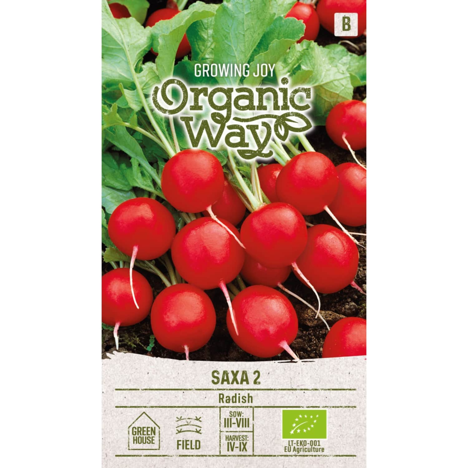Sēklas ORGANIC WAY Redīsi Saxa 2 OW