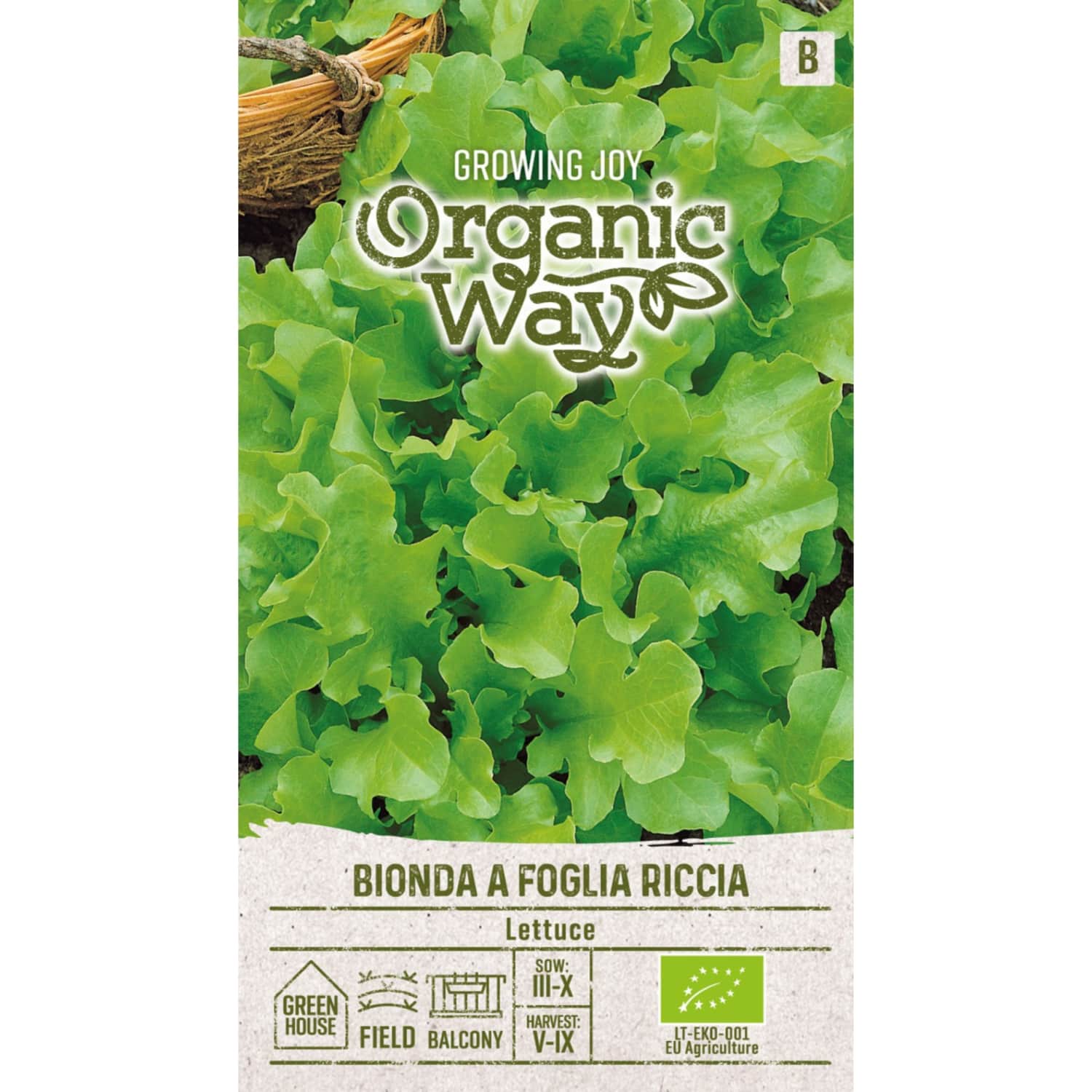 Sēklas ORGANIC WAY Salāti dārza