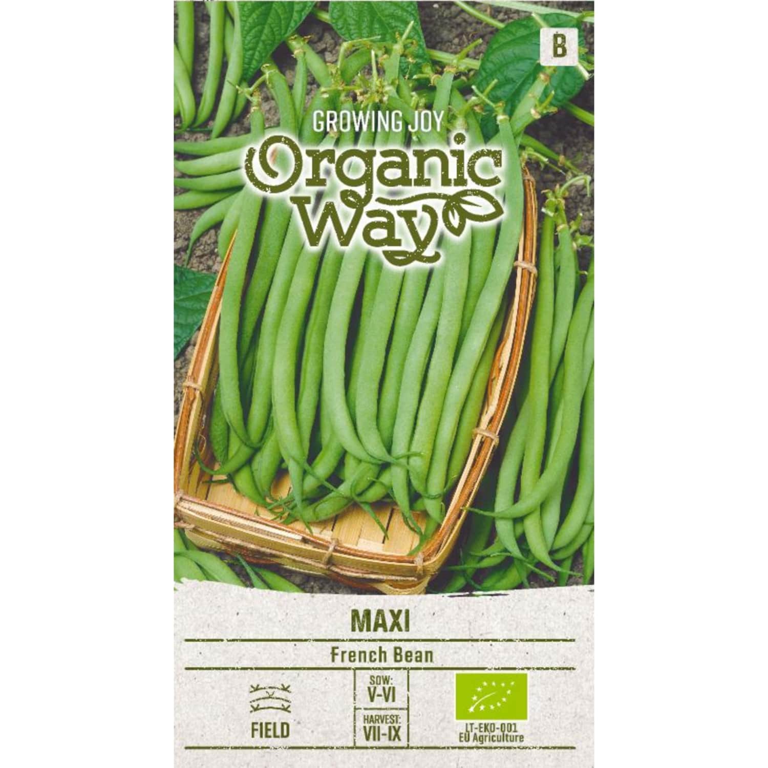 Sēklas ORGANIC WAY Pupiņas krūmu Maxi OW