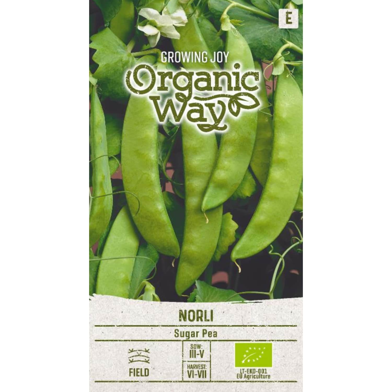 Sēklas ORGANIC WAY Zirņi cukur Norli OW