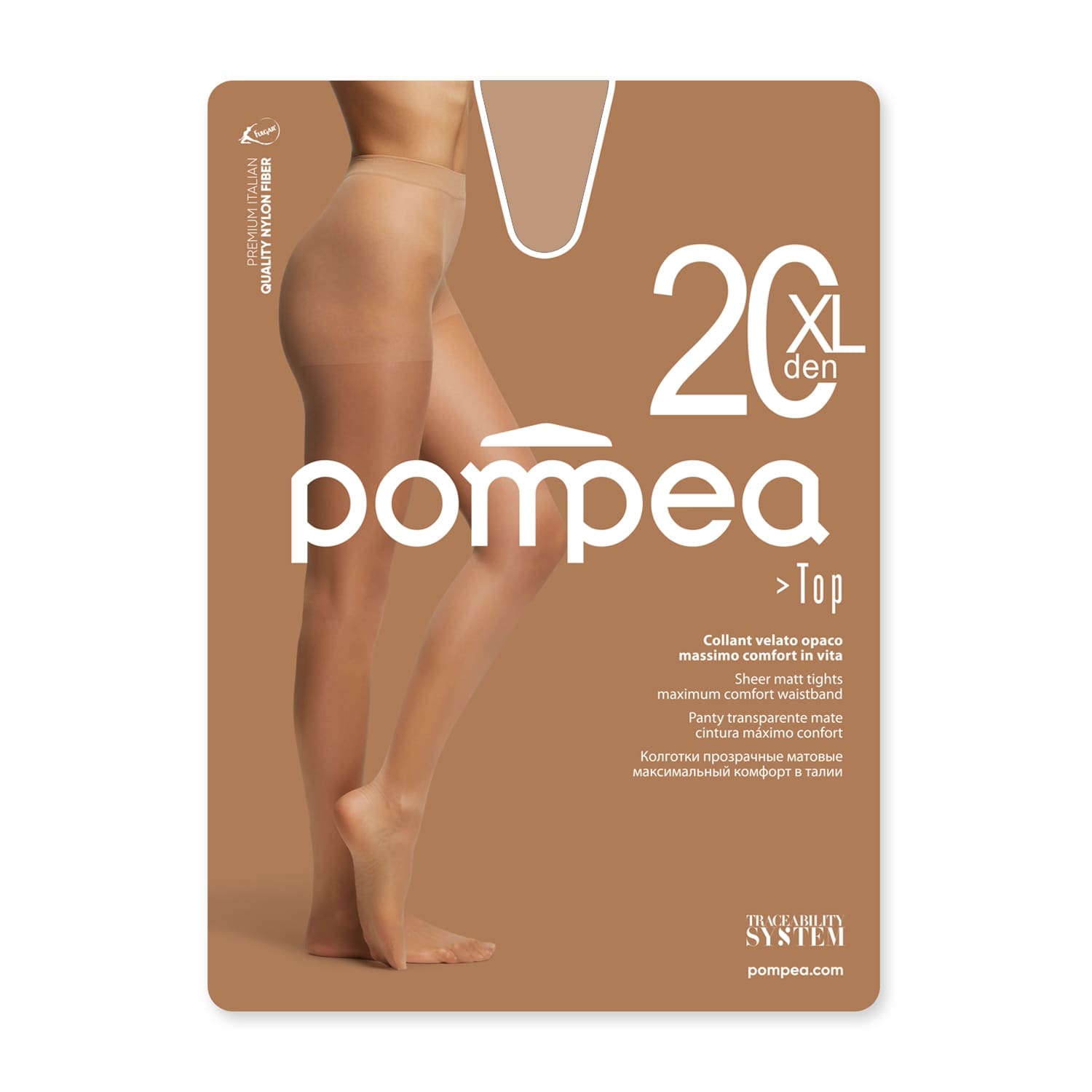 N.sukkpüksid Pompea Top 20 polv dorat XL