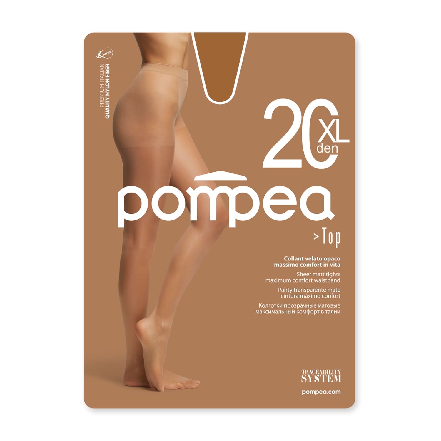 Nais.sukkpüksid Pompea Top 20 ambrato XL