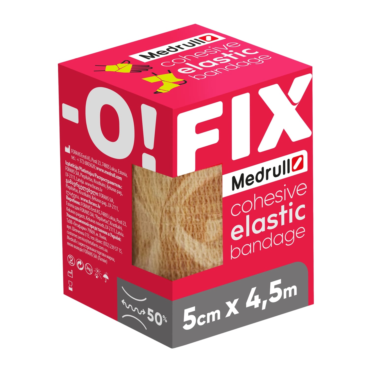 Elastikside Medrull Fix-O isekleepuv 5cmx4,5m