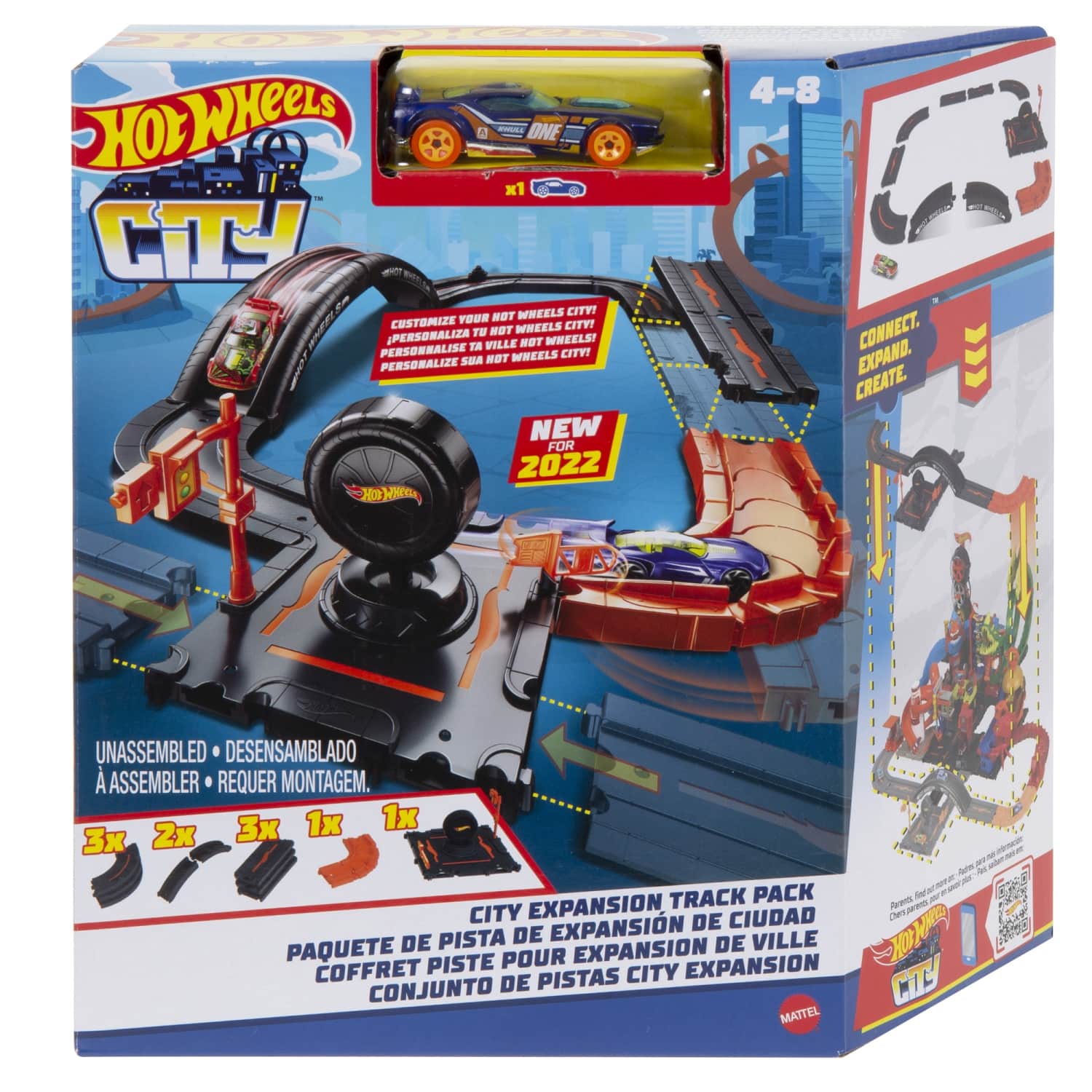 R/l Hot Wheels City jaunais posms