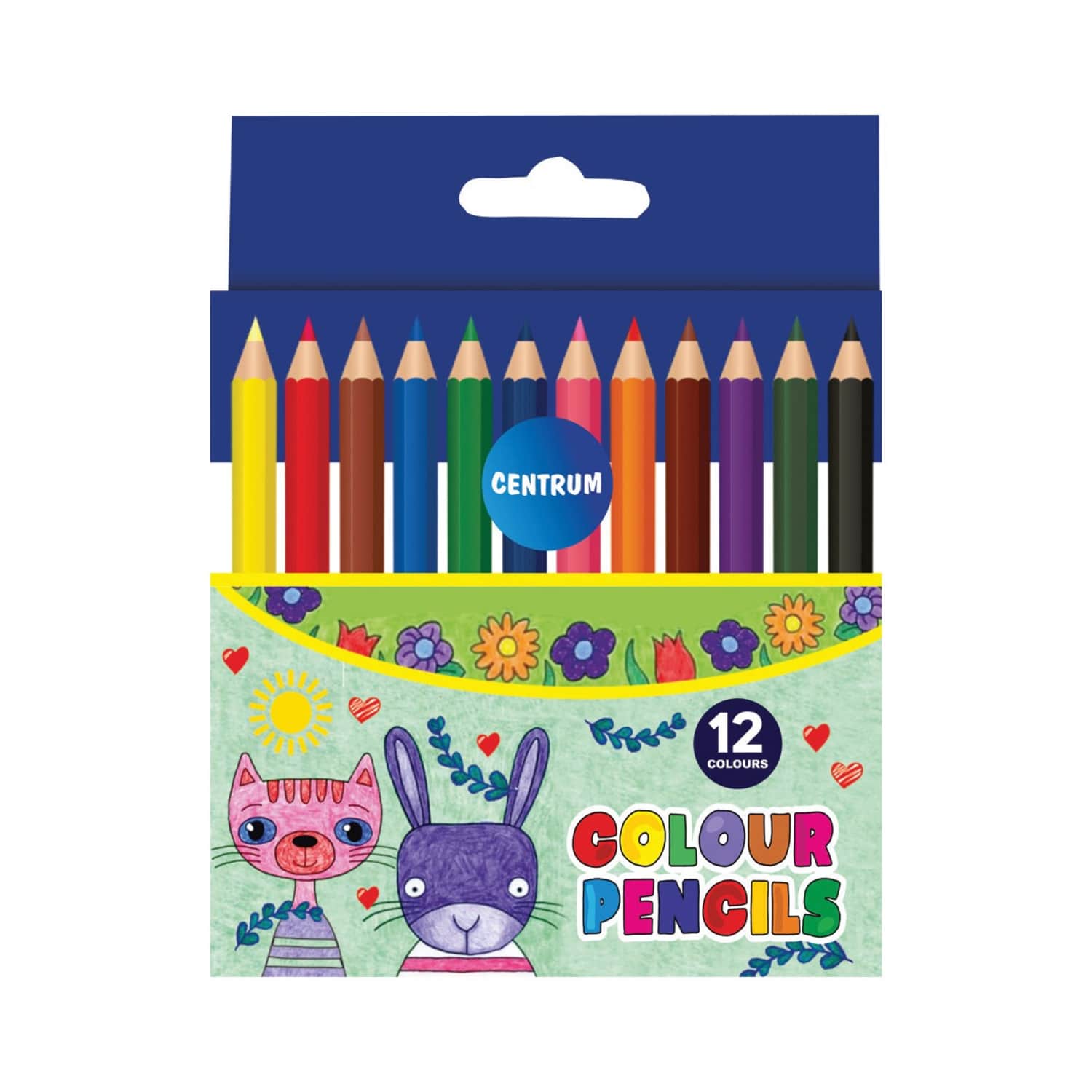Värvilised pliiatsid Centrum Zoo 12tk