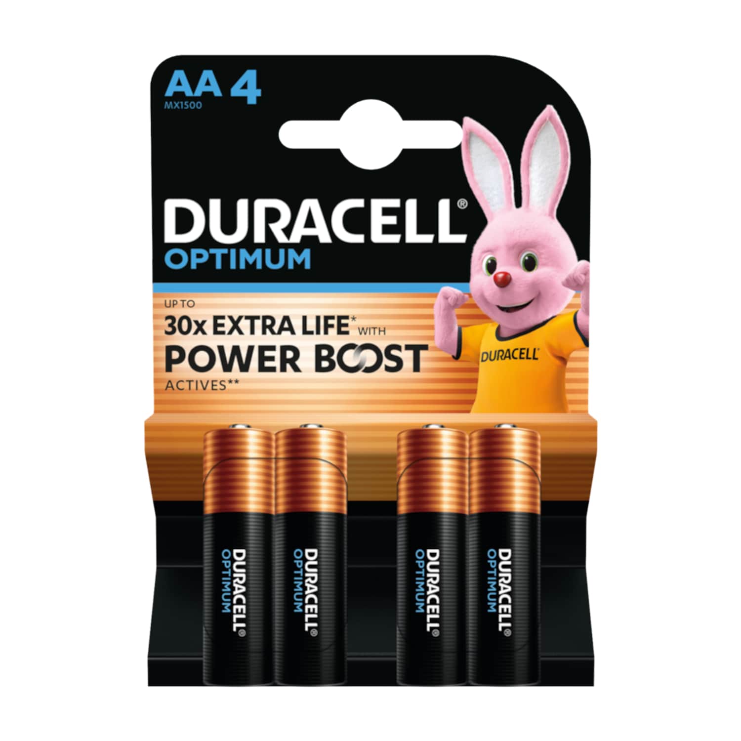 Baterijas Duracell Optimum AA 4 gab.