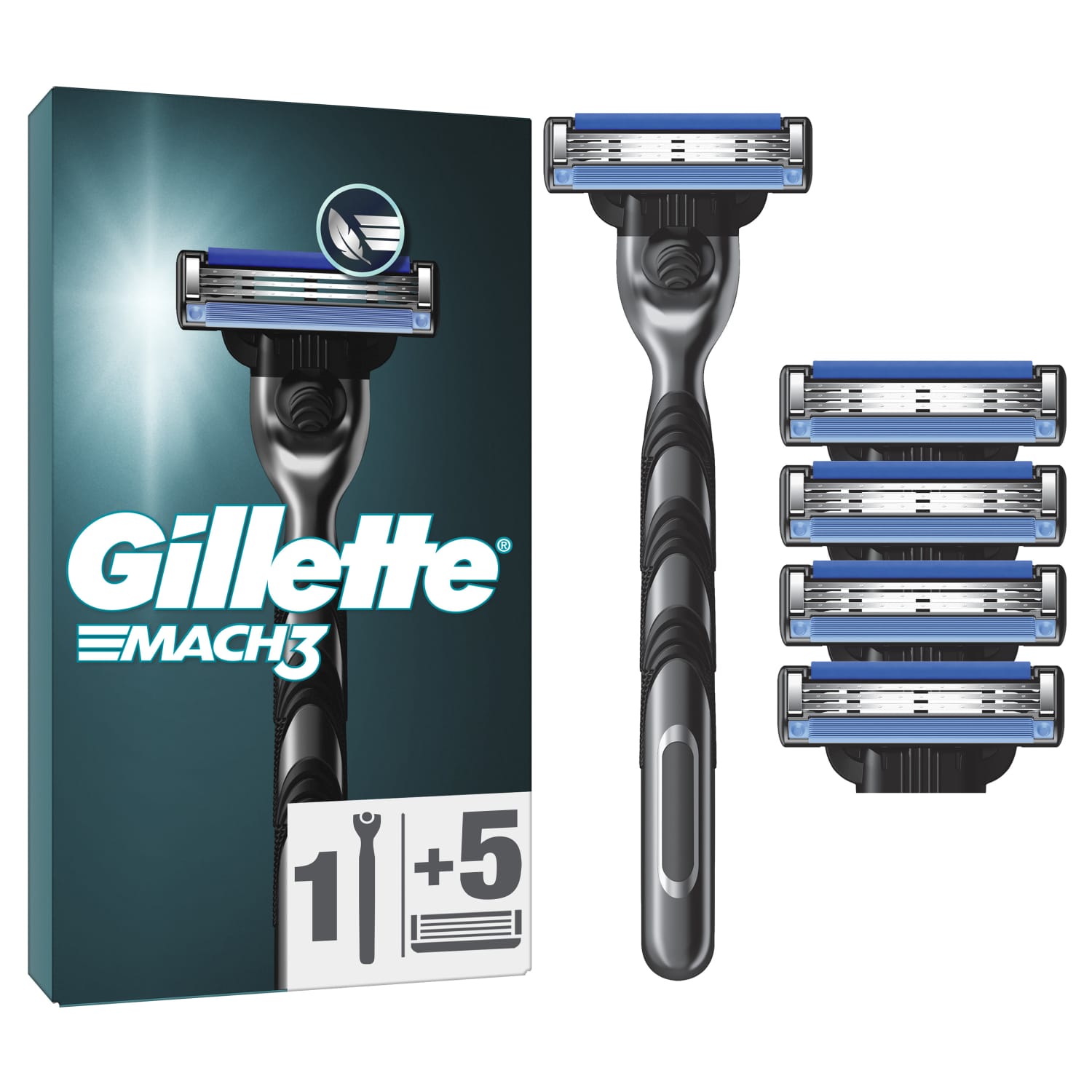 Raseerija Gillette Mach3 + 4 varutera