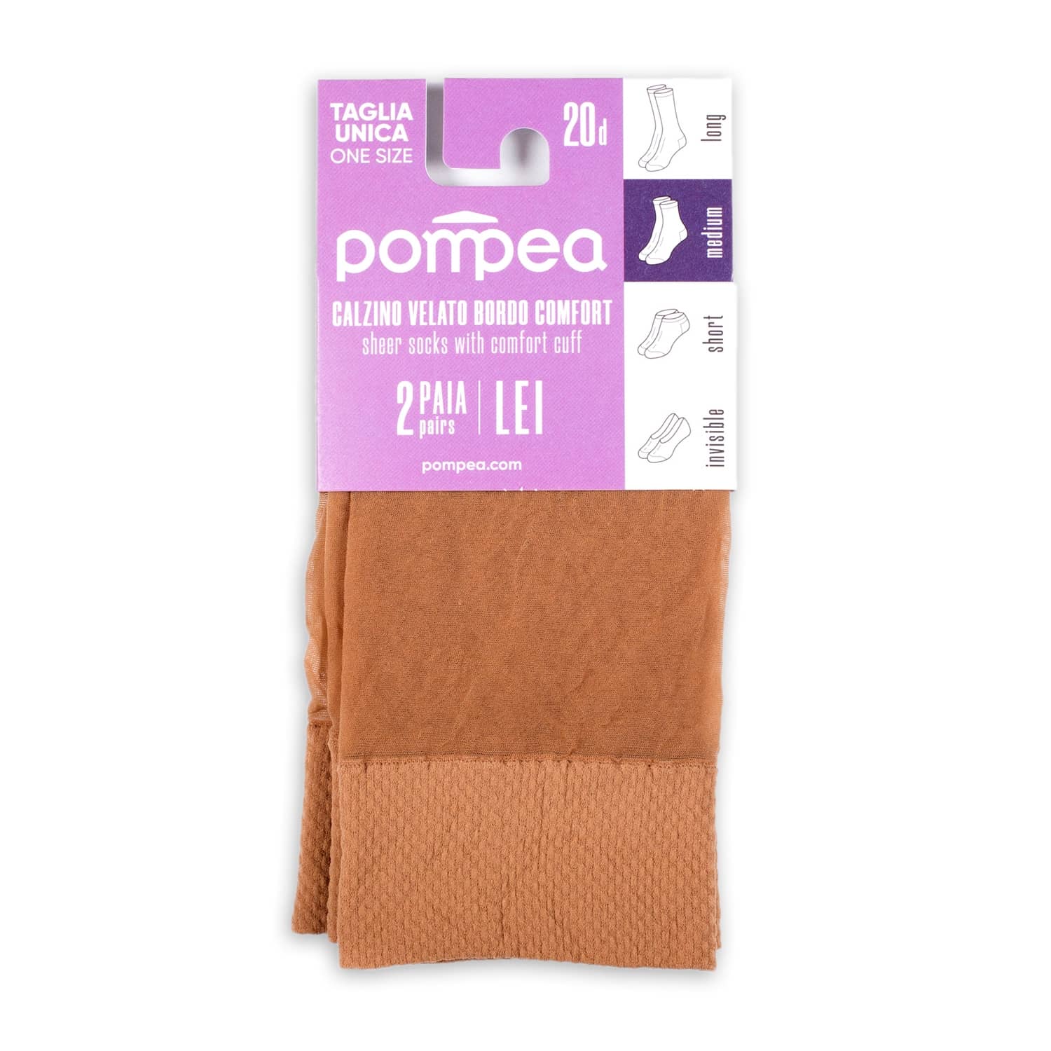 Naiste sokid Pompea 20 ambrato 2p