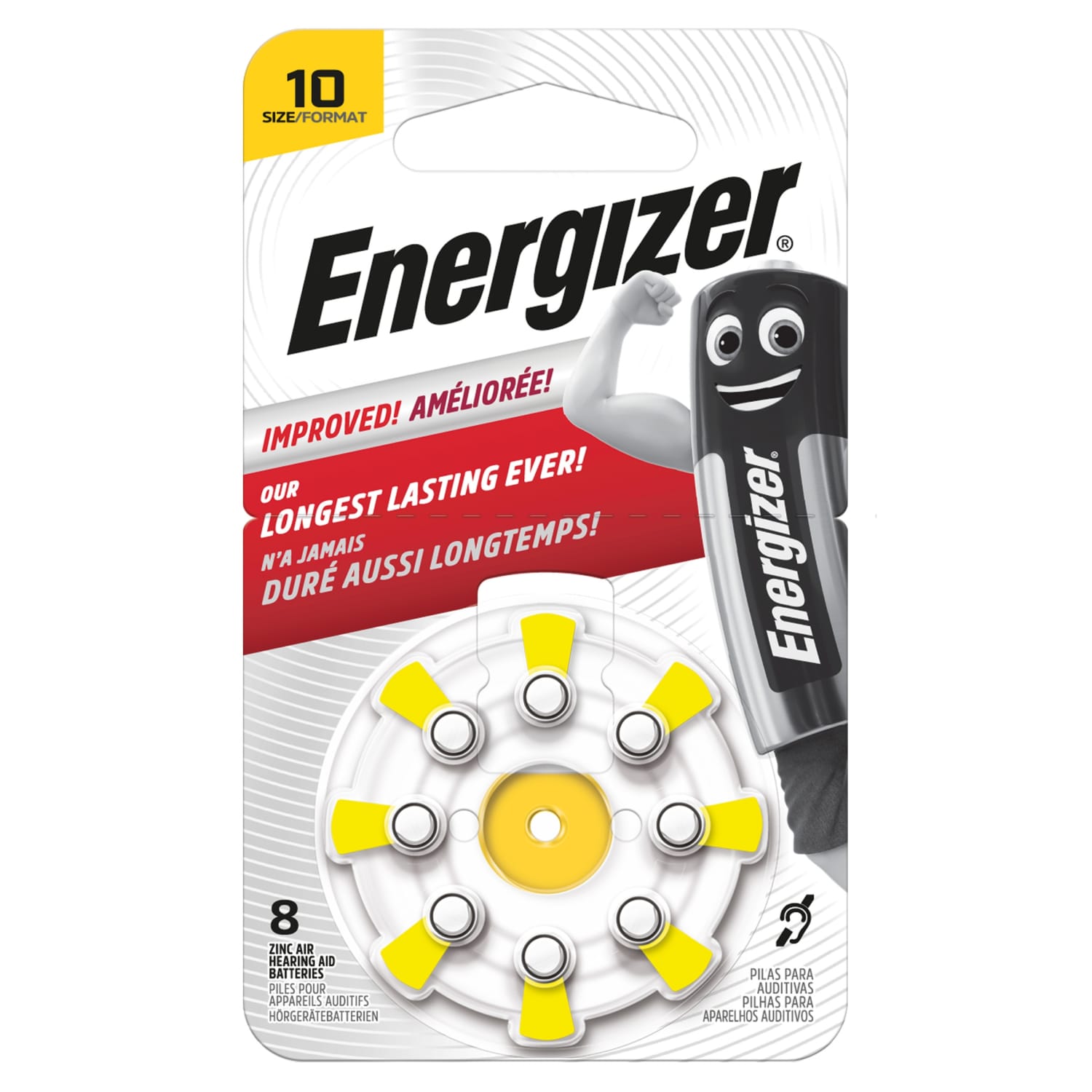 Dz.aparātu baterijas Energizer 10, 8gab