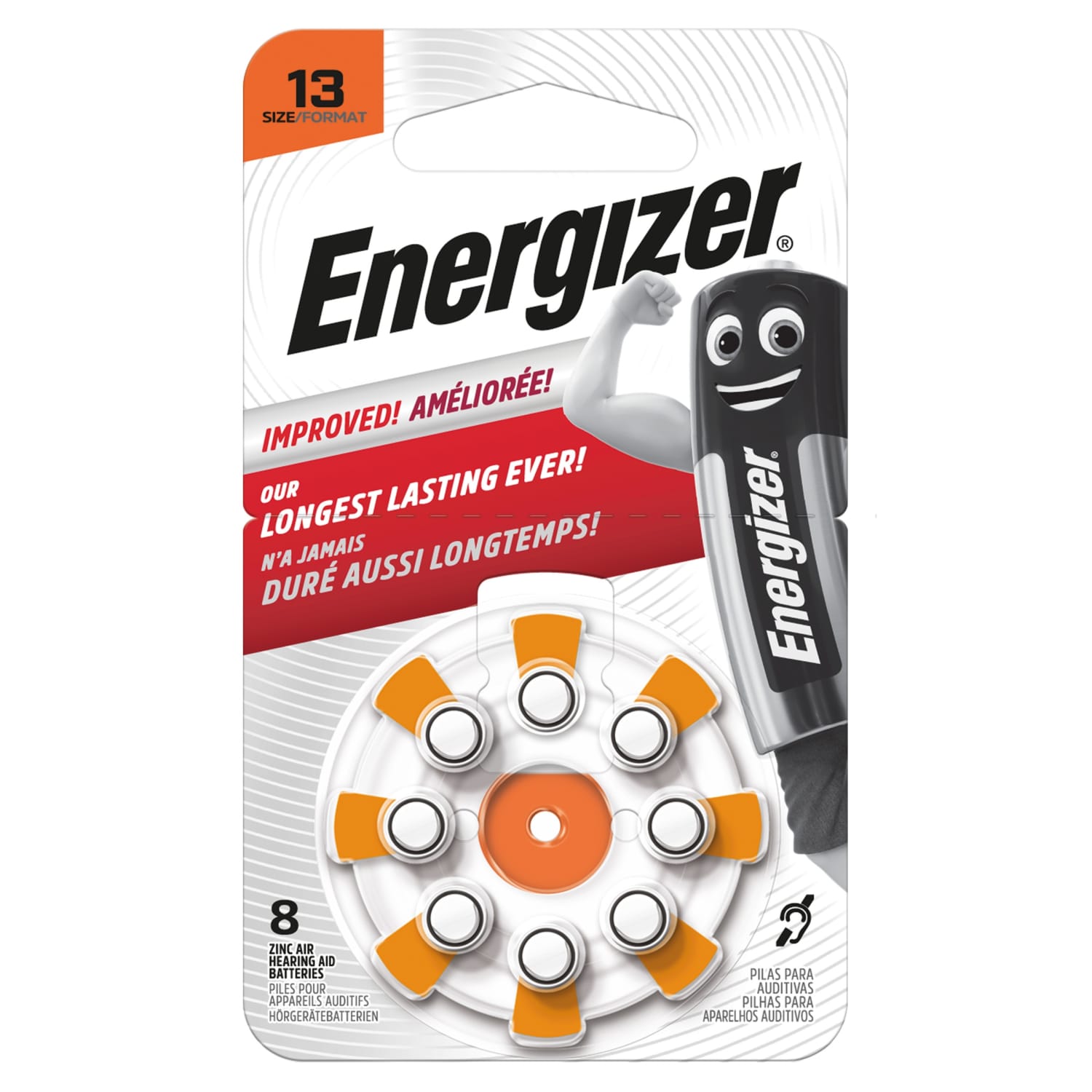 Dz.aparātu baterijas Energizer 13, 8gab