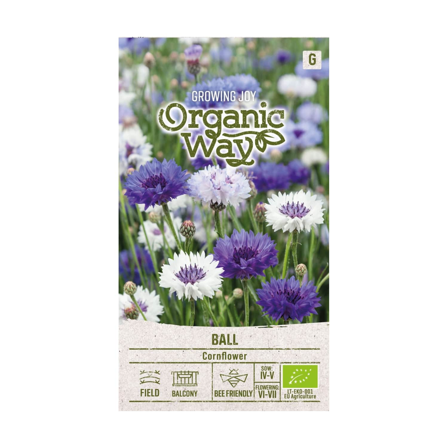 Sēklas ORGANIC WAY Rudzupuķes