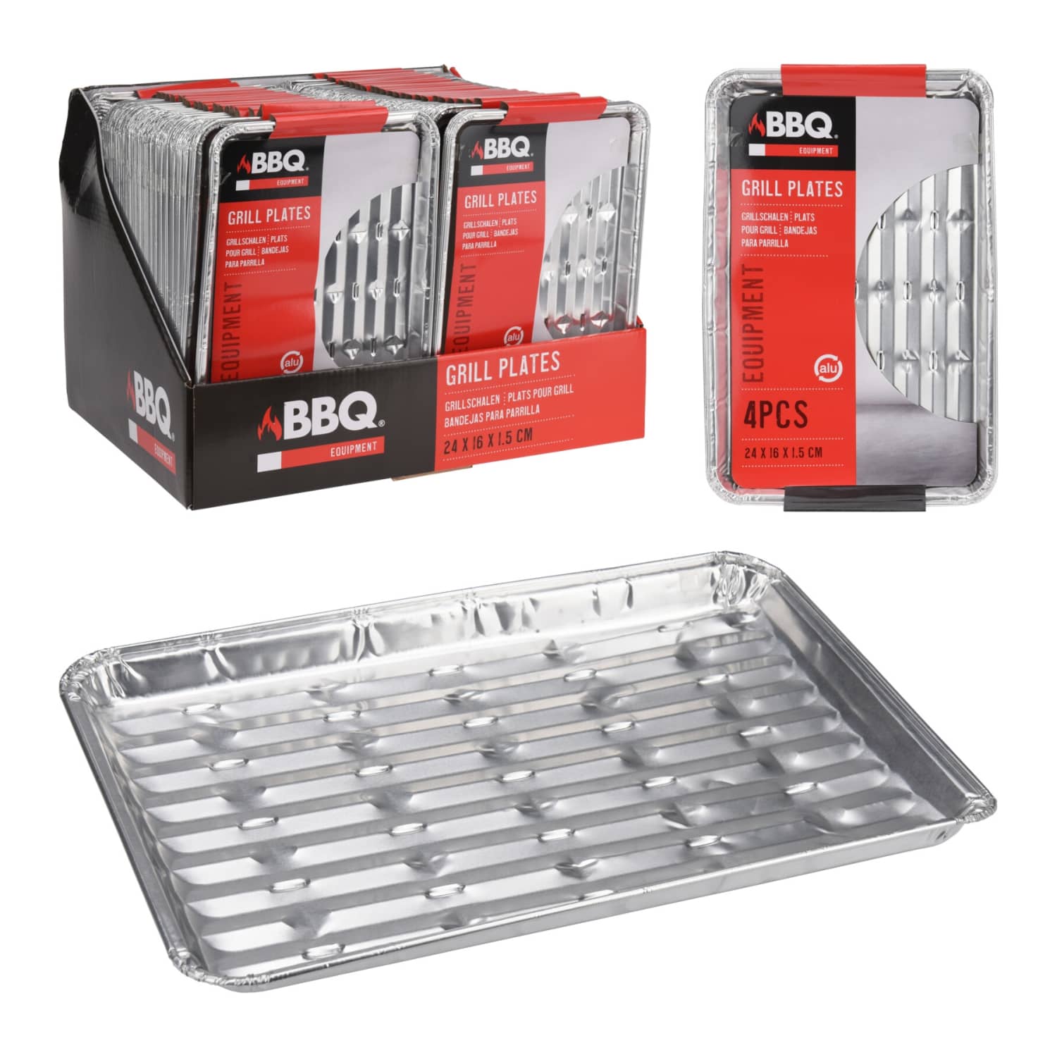 Grila pap. kom. BBQ 24x16x1,5cm 4gb GR26