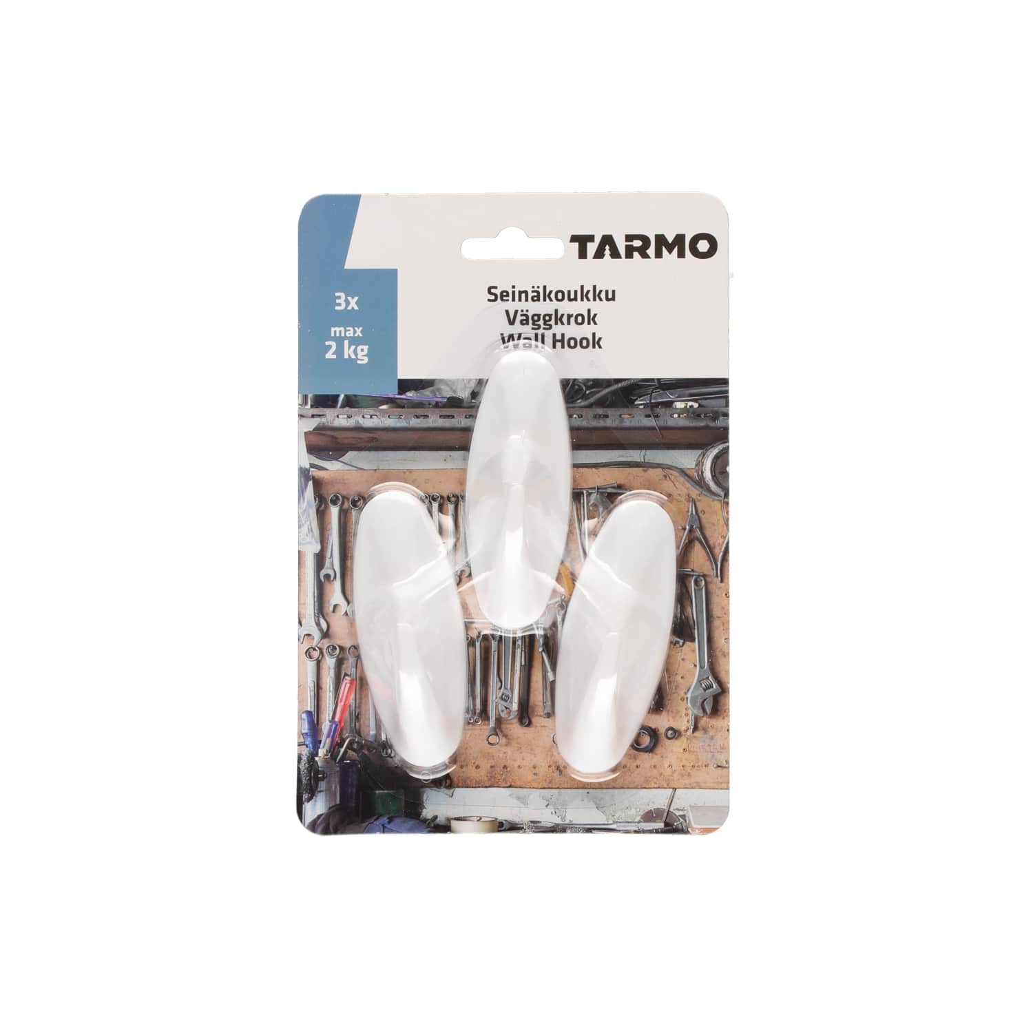 Konksud kleebitavad Tarmo 3x8cm, 3 tk