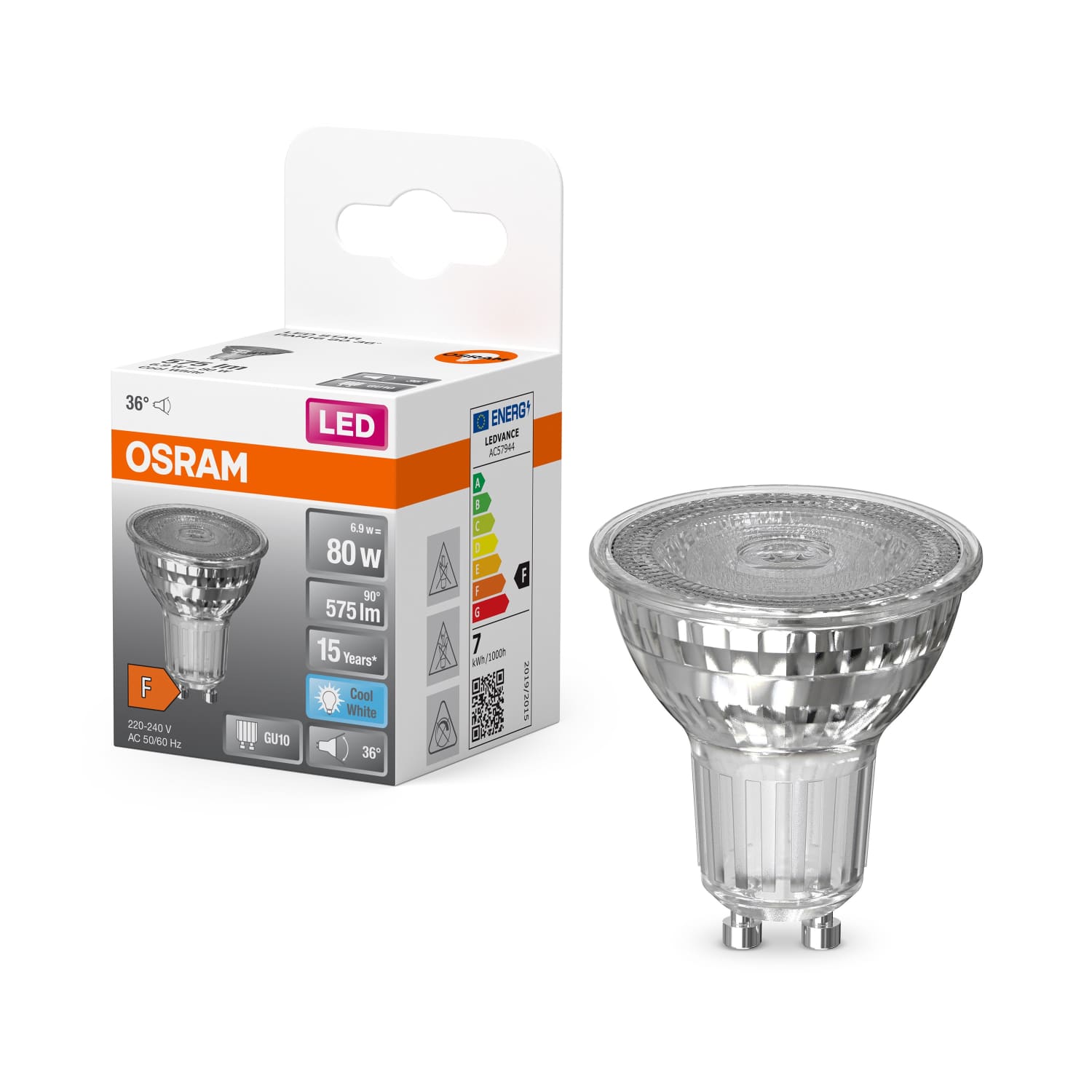 LED spuldze Osram par16 6,9w 840k gu10