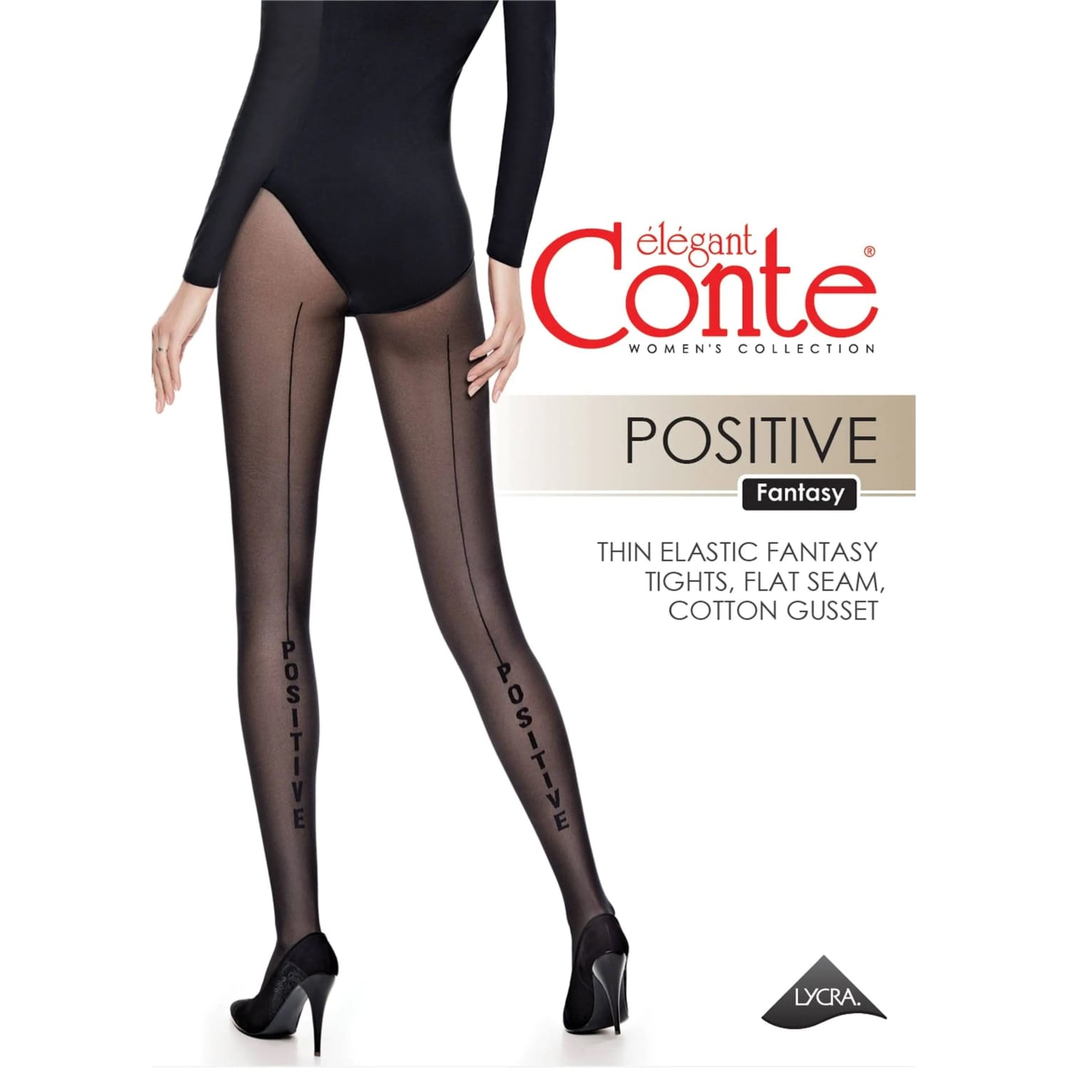 Zeķubikses Conte Positive Nero 3 20d