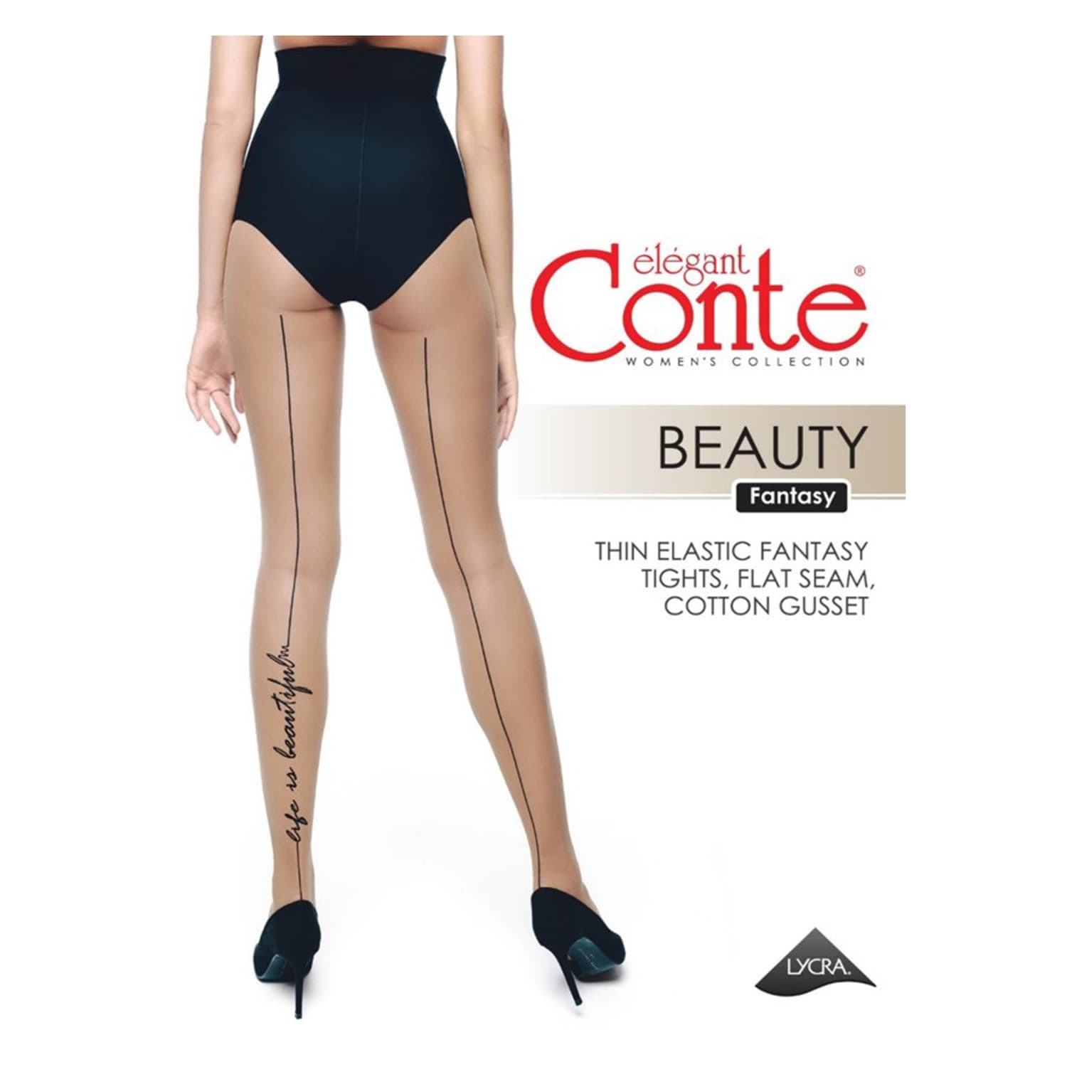 Zeķubikses Conte Beauty Nero 4 20d