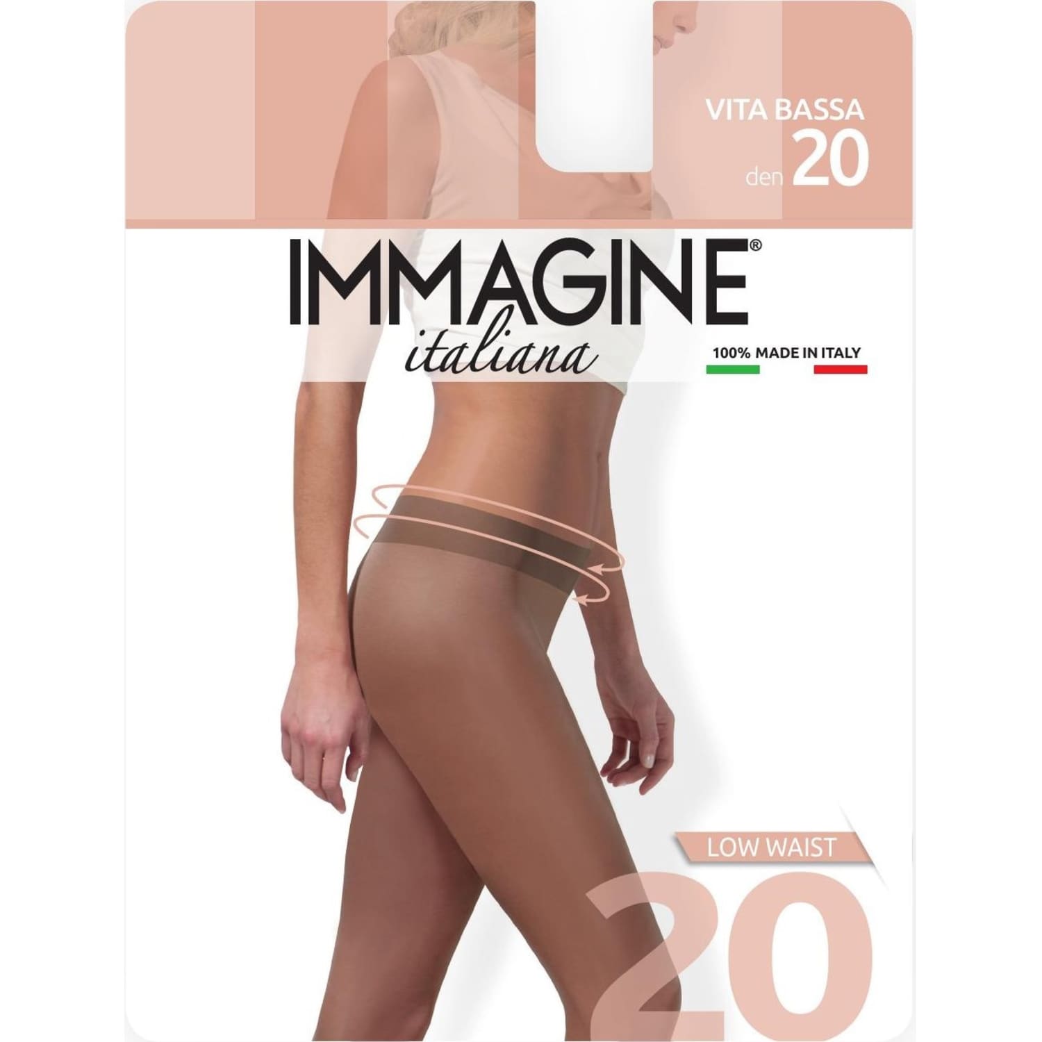 Siev. zeķub. Immagine vita bassa 20d cognac 3