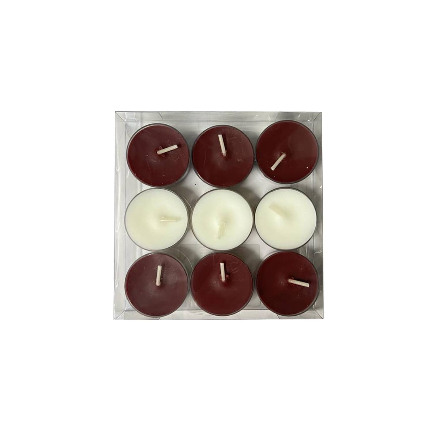 Tējas sveces LV karoga kr. 9gb. kastītē