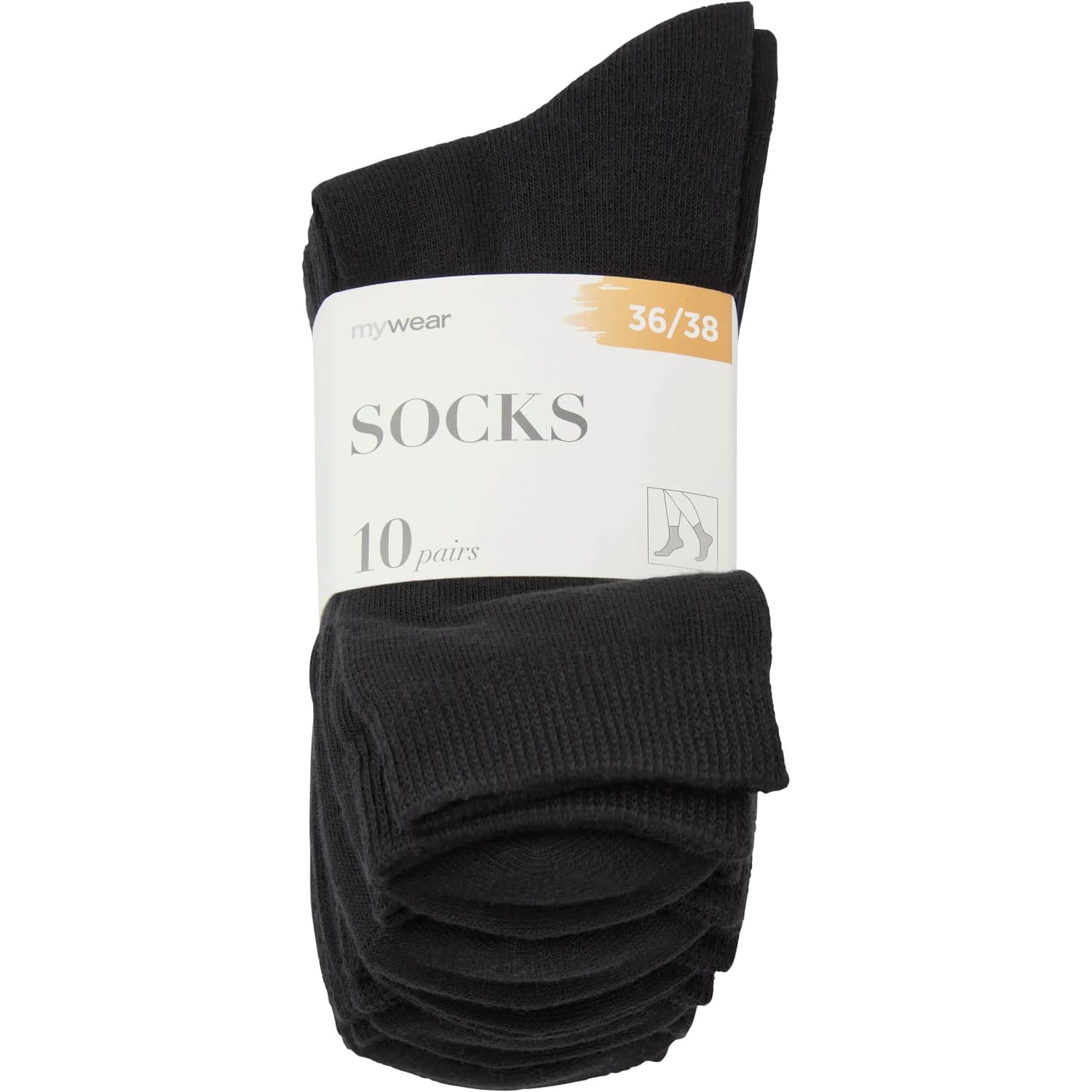 Zeķes Mywear melnas 10p 36/38 AW25