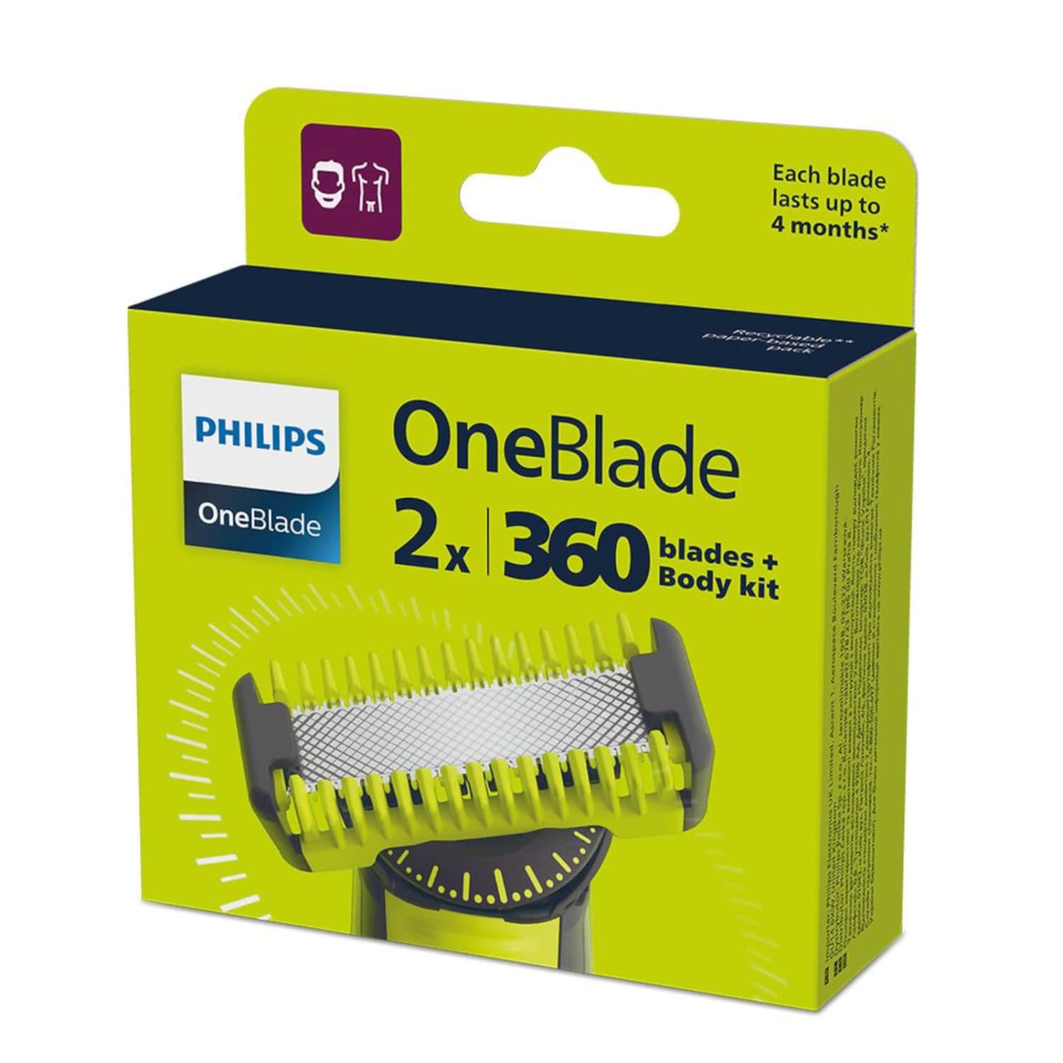 Peiliai PHILIPS ONE BLADE 360, 2 vnt. ​​