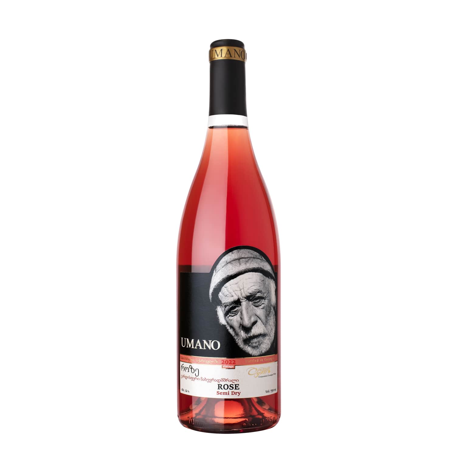 Gt.vein Umano Rose poolkuiv 12% 0,75l